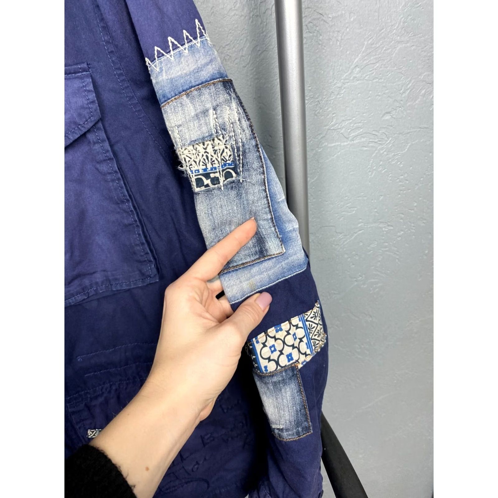 Desigual Desigual Patchwork Jacket Mens S Windbreaker Jacket blue Logo Vintage No N/A Size US S / EU 44-46 / 1 - 5 Thumbnail