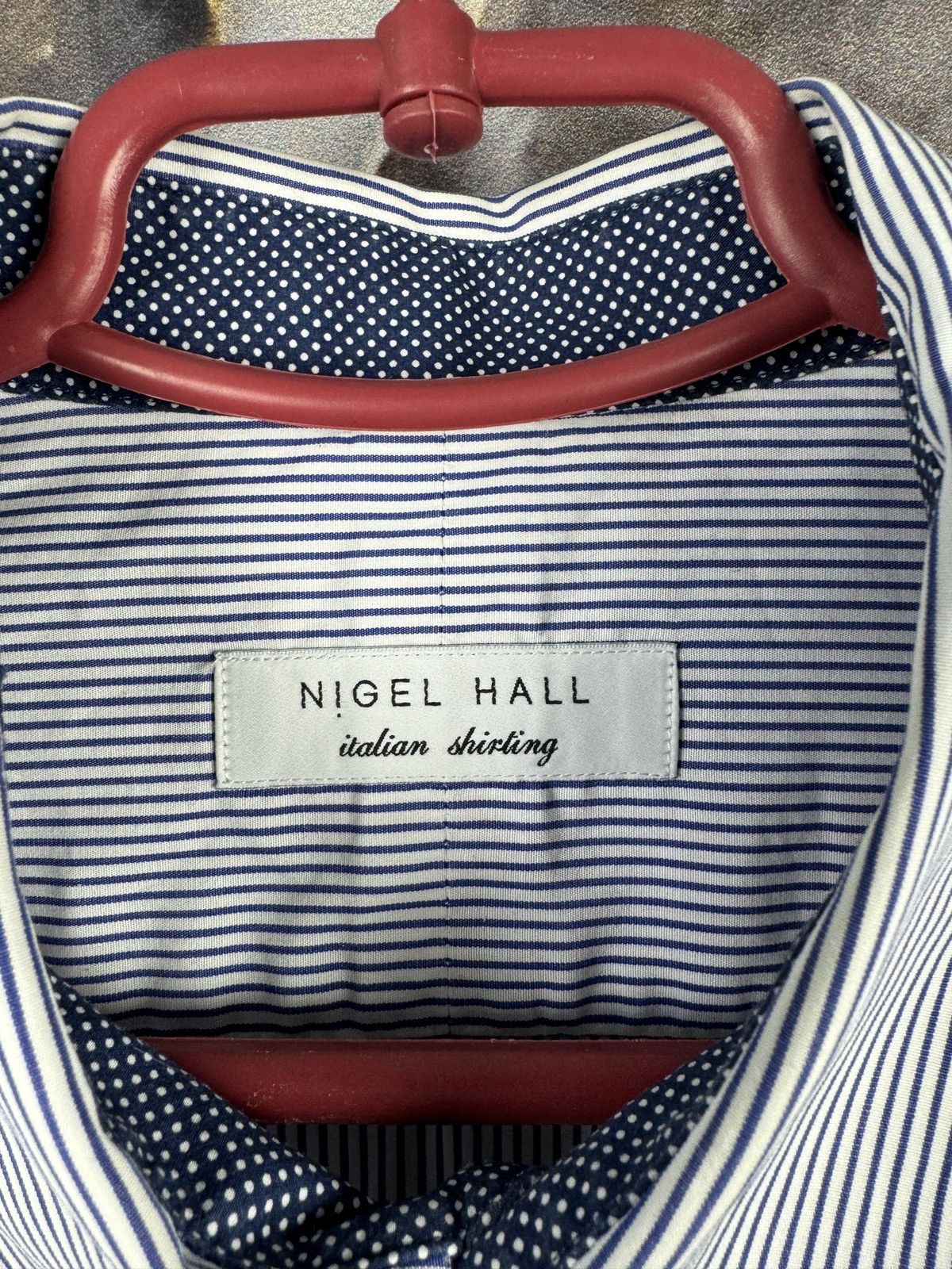 Other Nigel Hall Men’s Classic Pinstripe Button-Down Shirt Size M Size US M / EU 48-50 / 2 - 5 Thumbnail