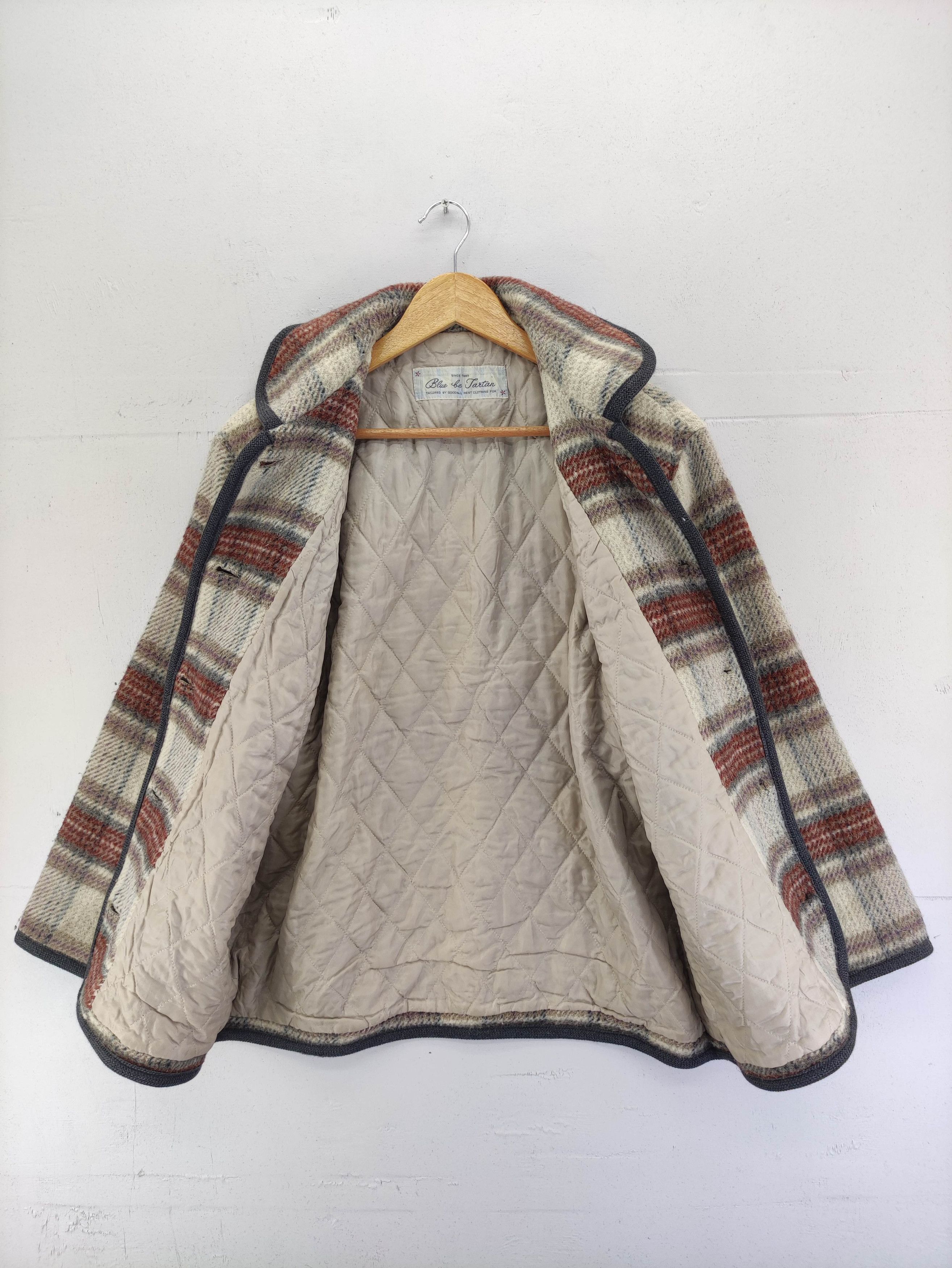 Japanese Brand Vintage Blue Le Tartan Wool Jacket Size US M / EU 48-50 / 2 - 3 Thumbnail