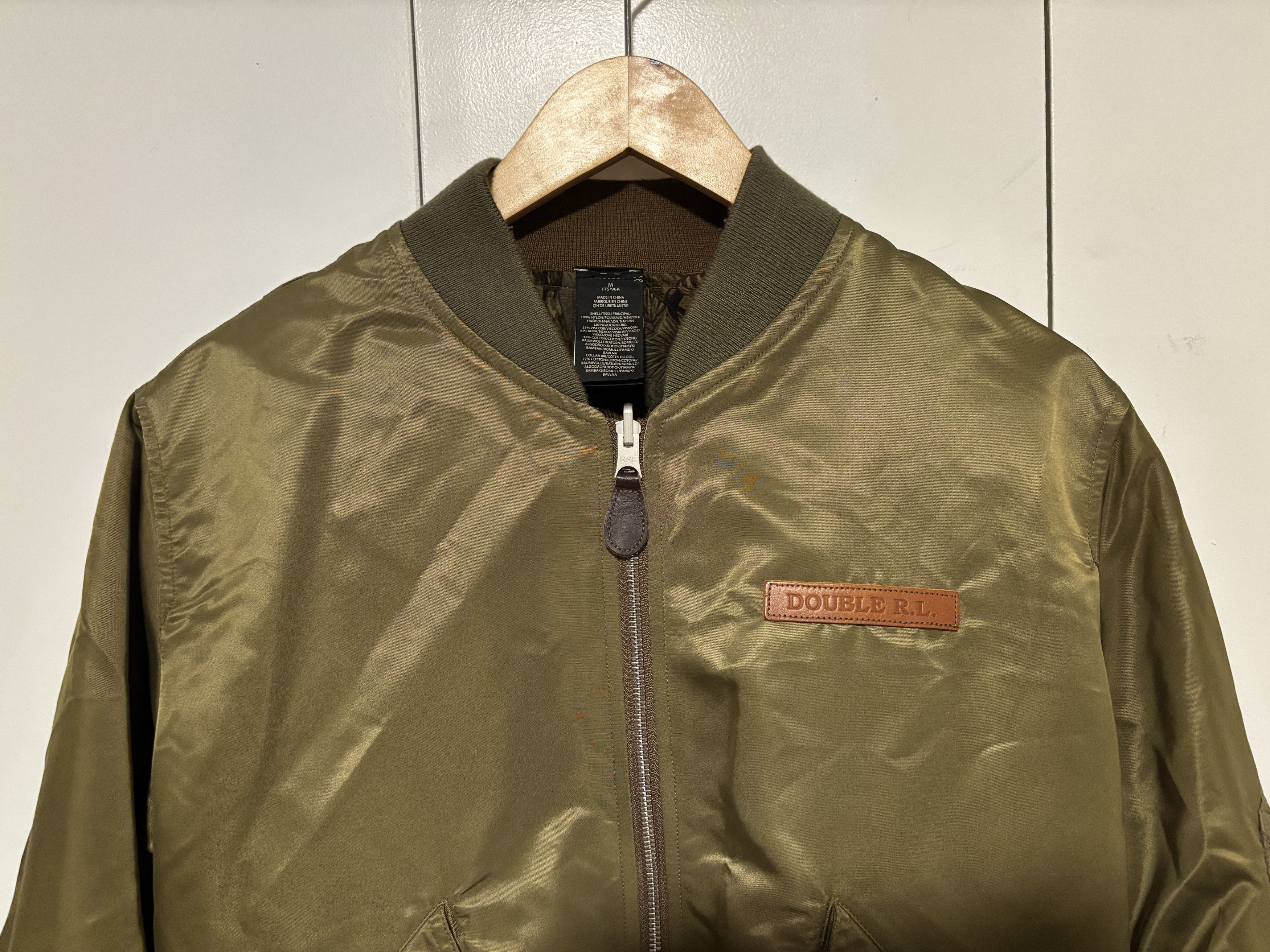 Polo Ralph Lauren $990 Double RL Olive Eagle Reversible Flight Jacket Size US M / EU 48-50 / 2 - 21 Thumbnail