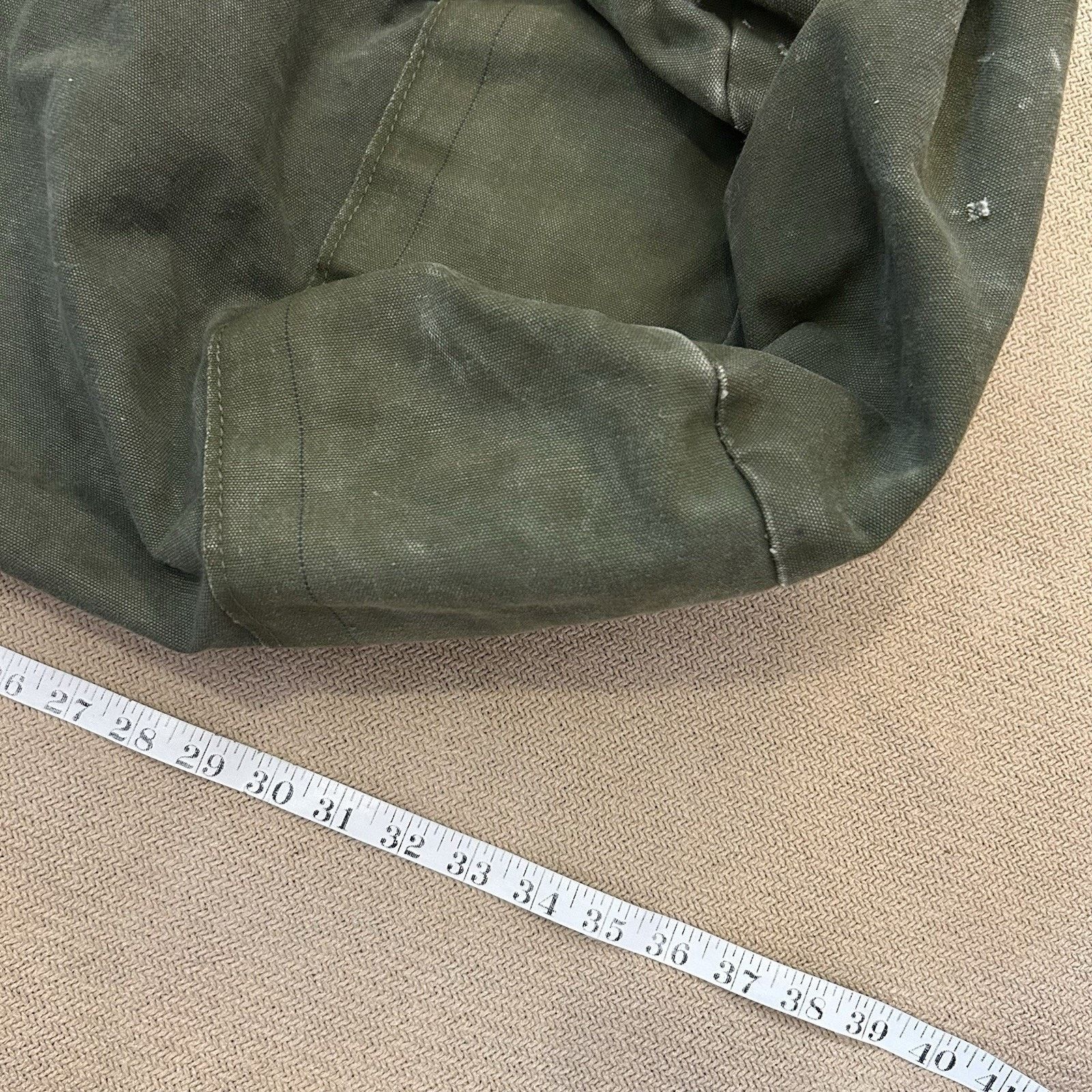 Vintage Vintage 70s US Army OD Canvas Duffle Cargo Vietnam Era Bag Size ONE SIZE - 7 Thumbnail