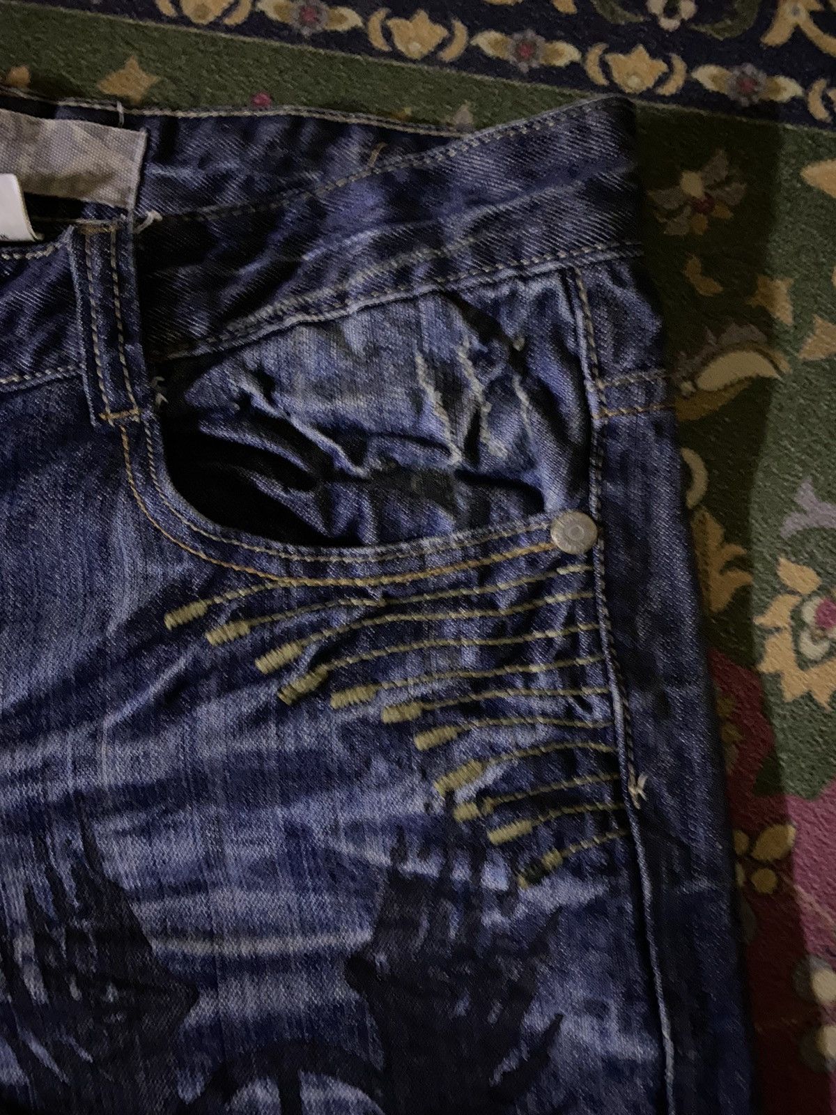 If Six Was Nine Vintage Japanese Brand ENERGY Distressed Denim Punk Style Size US 32 / EU 48 - 5 Thumbnail