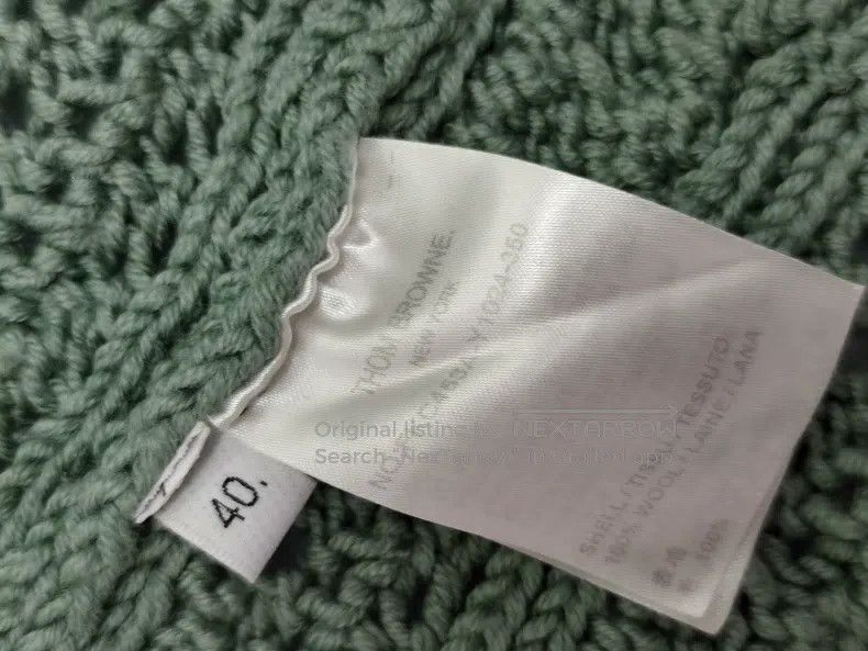 Thom Browne Thom Browne Four Striped Wool Cardigan, Gray Green Size US XXS / EU 40 - 3 Thumbnail