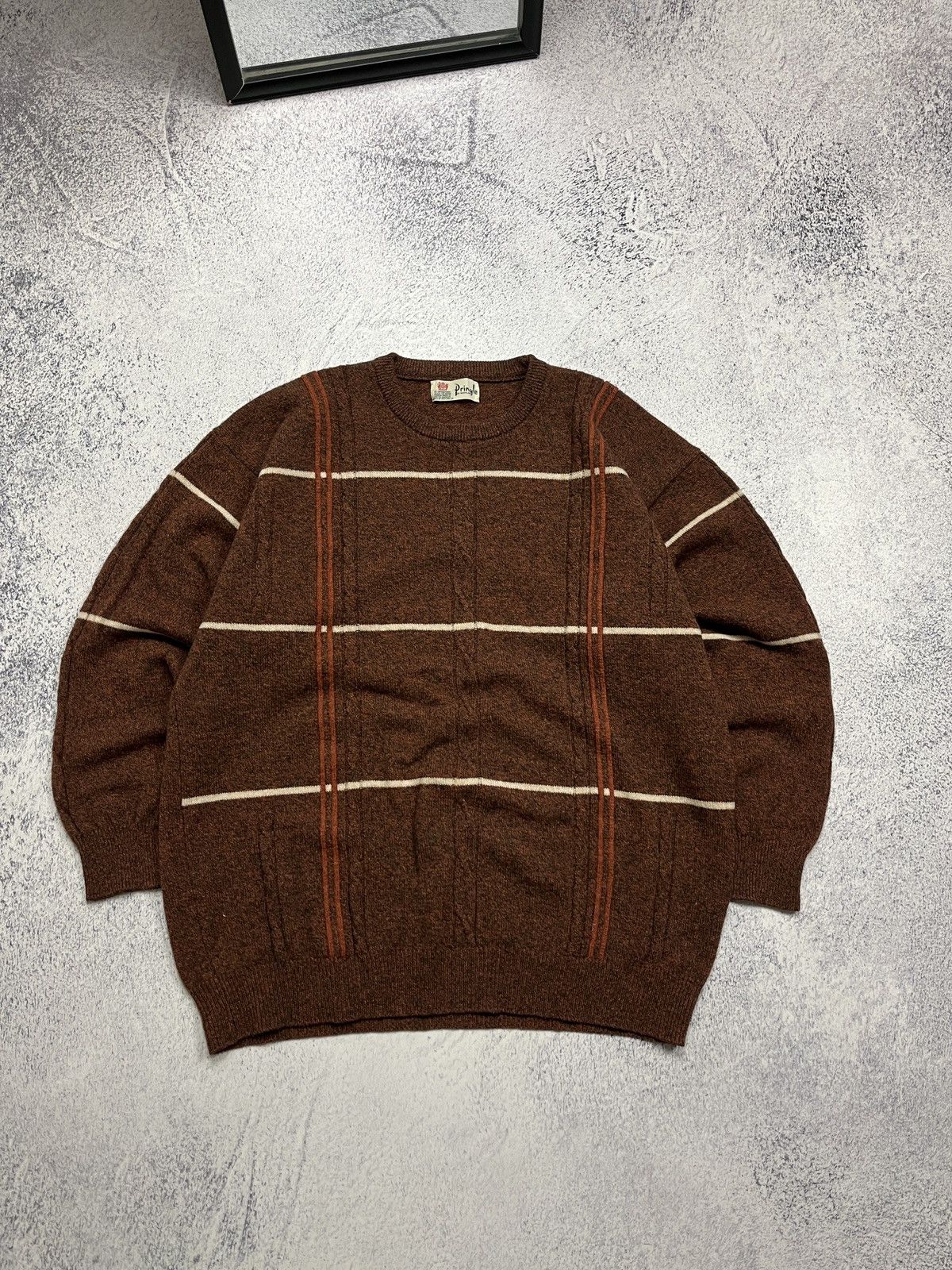Pringle Of Scotland Vintage Pringle Of Scotland Wool Hand Knit Sweater Rare Size US M / EU 48-50 / 2 - 1 Thumbnail
