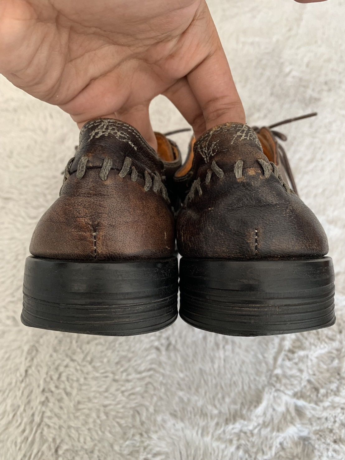 Dries Van Noten Rare🔥 Dries Van Noten Vero Cuoio Frankenstein Leather Shoes Size US 9.5 / EU 42-43 - 7 Thumbnail