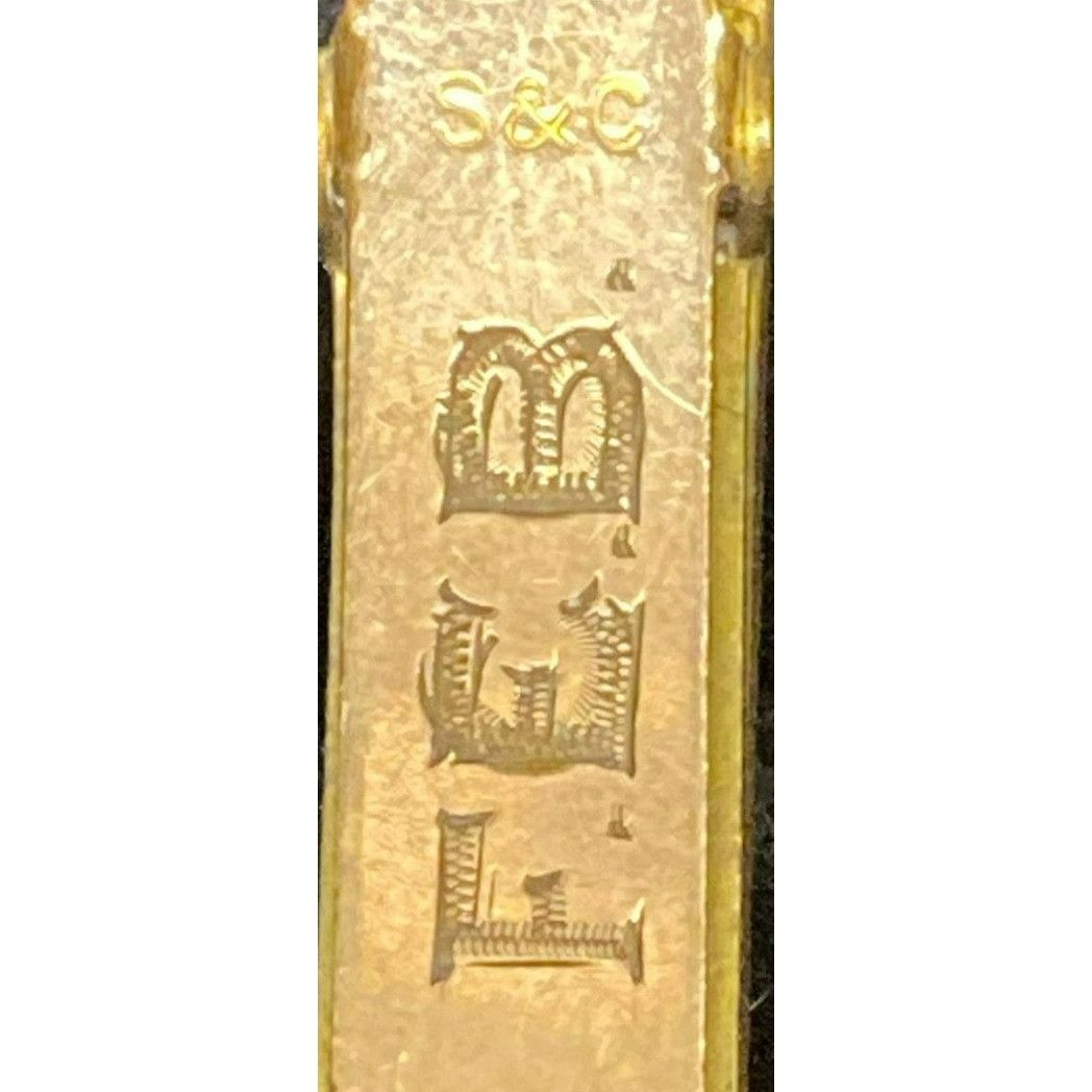 Other Vintage Gold Tone Engraved "F.E.B." Monogramed Tie Clip By S Size ONE SIZE - 5 Thumbnail