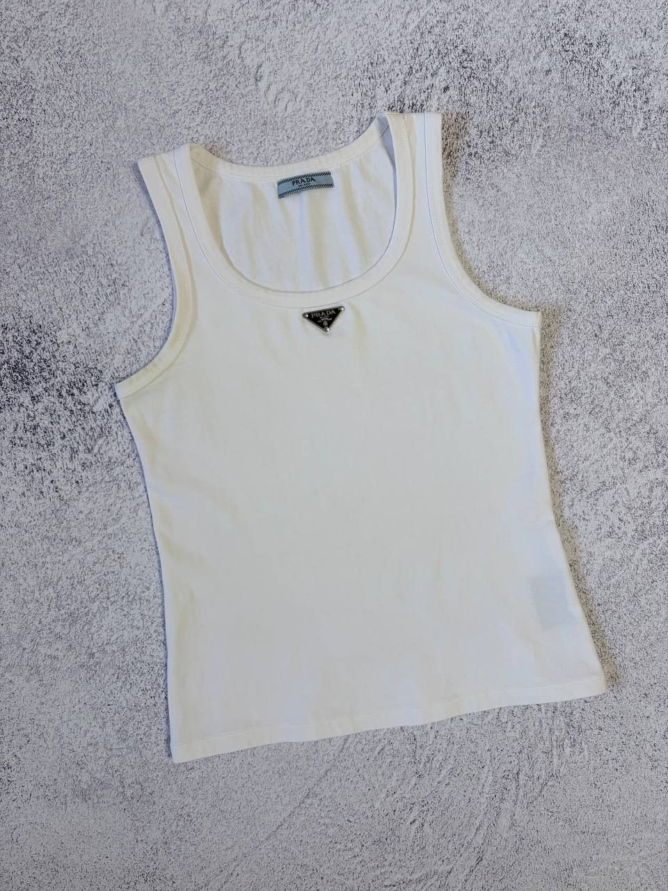 Prada Prada Milano Triangle Logo Cotton Tank Top Size S / US 4 / IT 40 - 2 Thumbnail