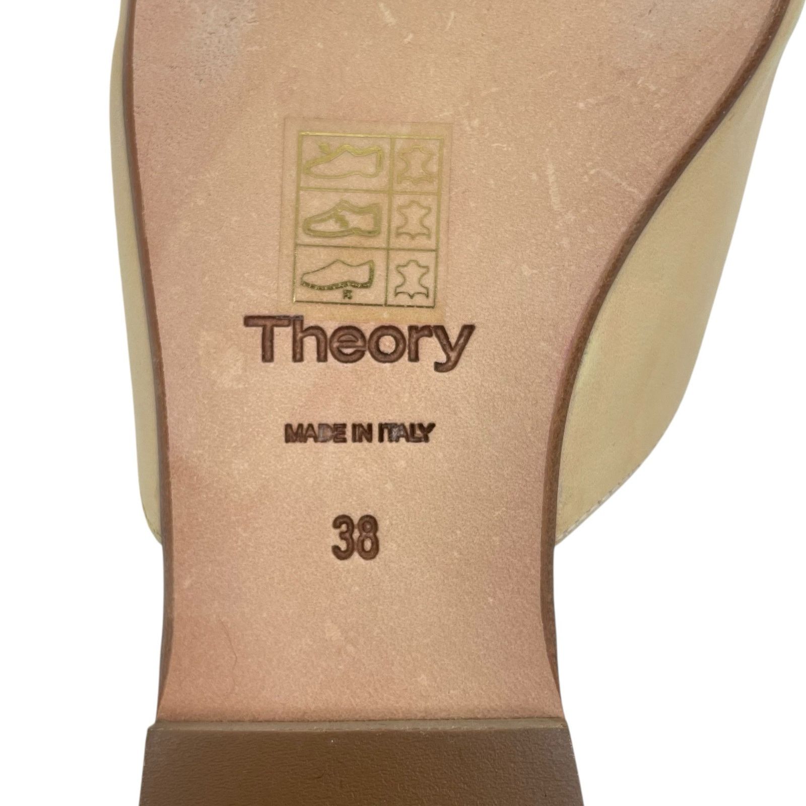 Theory Theory Twisted Leather Sandal Slide Open Toe Beige Size 38 Size US 8 / IT 38 - 10 Thumbnail