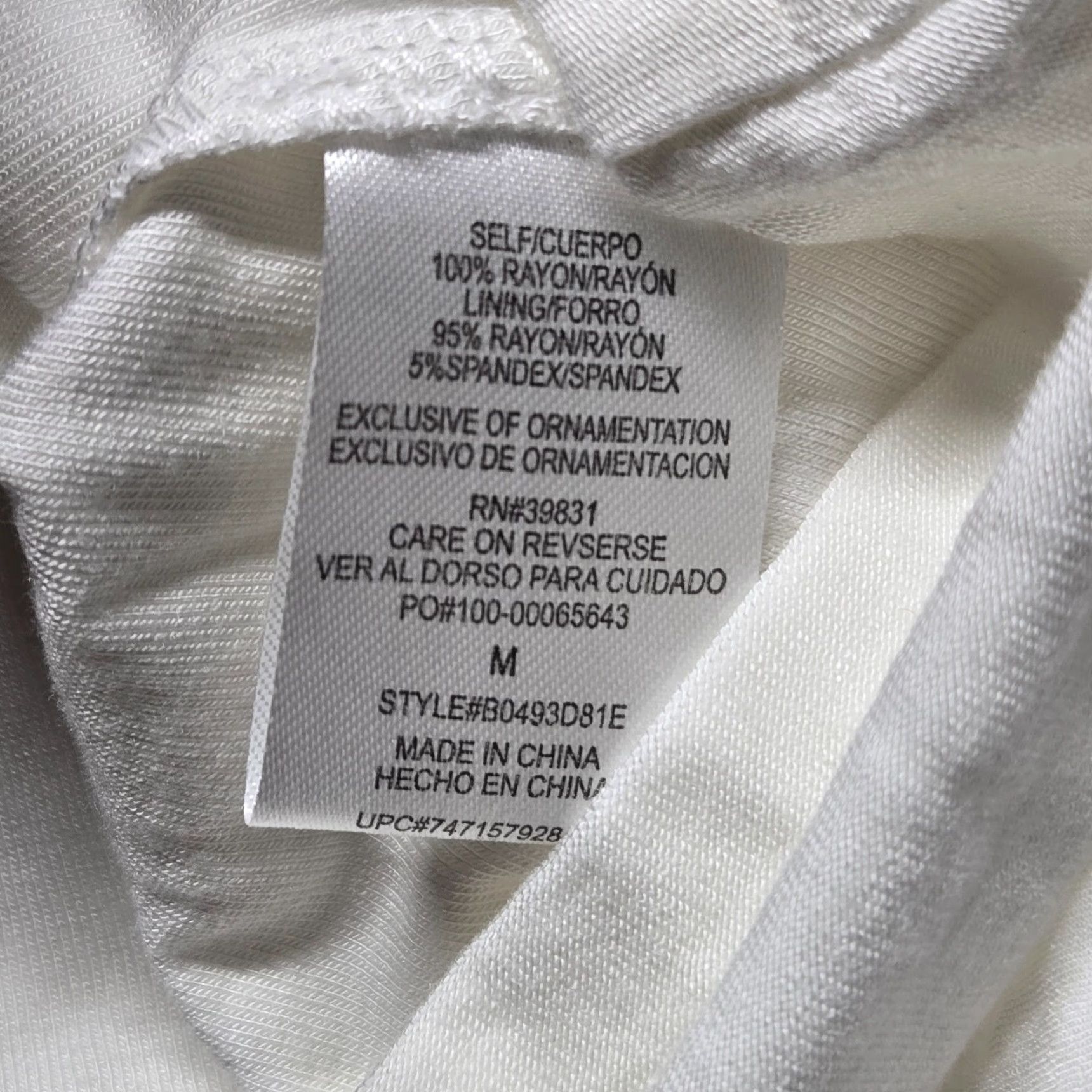 Vintage White Sleeveless Tank Top Shirt for Women, Size L, 100% Rayon, Business Casual Workwear Size L / US 10 / IT 46 - 6 Thumbnail