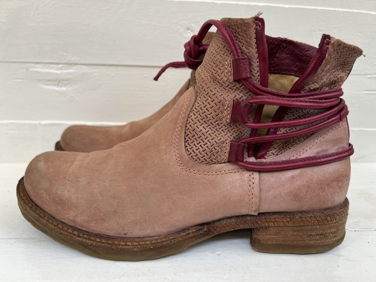 A.S.98 Airstep AS98 Beige Leather Boho Biker Ankle Boots Size US 8 / IT 38 - 4 Thumbnail