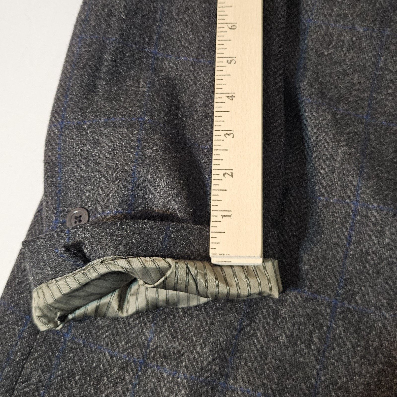 Southwick VTG Southwick 46 Wool Pinstripe Tweed Suit Blazer Sport USA Size 46R - 12 Thumbnail
