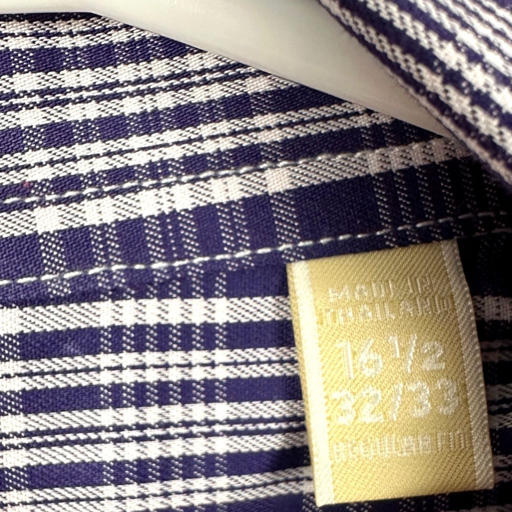 Michael Kors VINTAGE? No. Michael Kors Men Dress Shirt Purple Plaid Button Up Regular Fit 16.5 32-33 Long Sleeve Cotton Shirt Mens Size 46R - 5 Thumbnail
