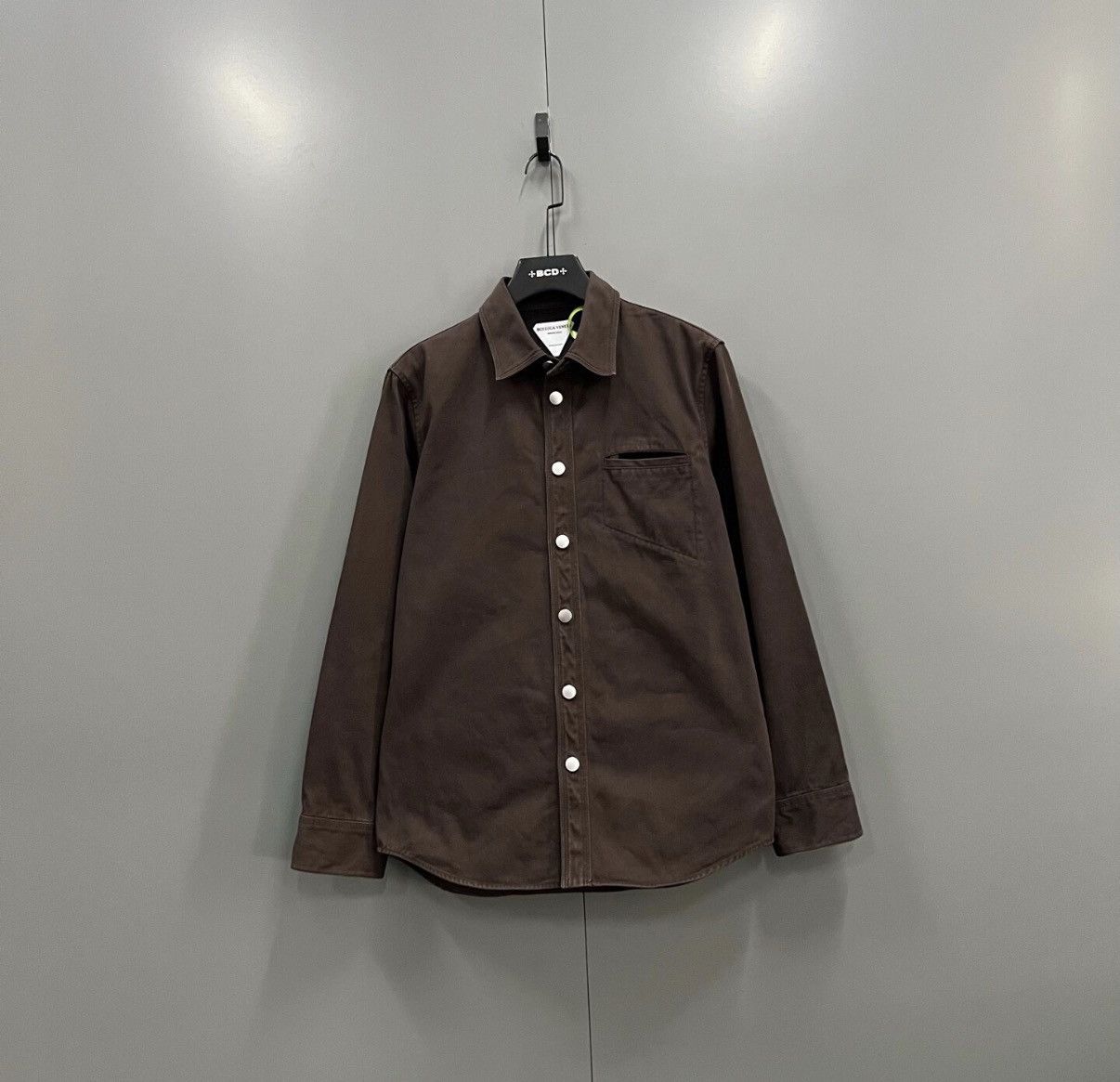 Bottega Veneta Bottega Veneta Dark Brown Lapel Shirt J41 Size US S / EU 44-46 / 1 - 1 Thumbnail