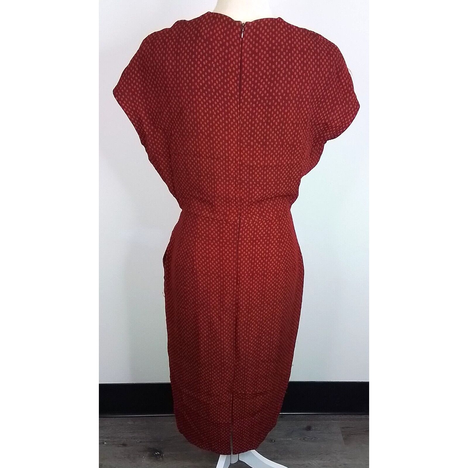M.M.LaFleur MM Lafleur Dress Women's Size 6 Burgundy Italian Fabric Size M / US 6-8 / IT 42-44 - 4 Thumbnail