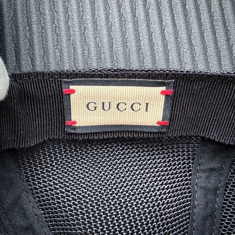 Gucci Gucci SizeL Embroidered logo black hat Size ONE SIZE - 7 Thumbnail
