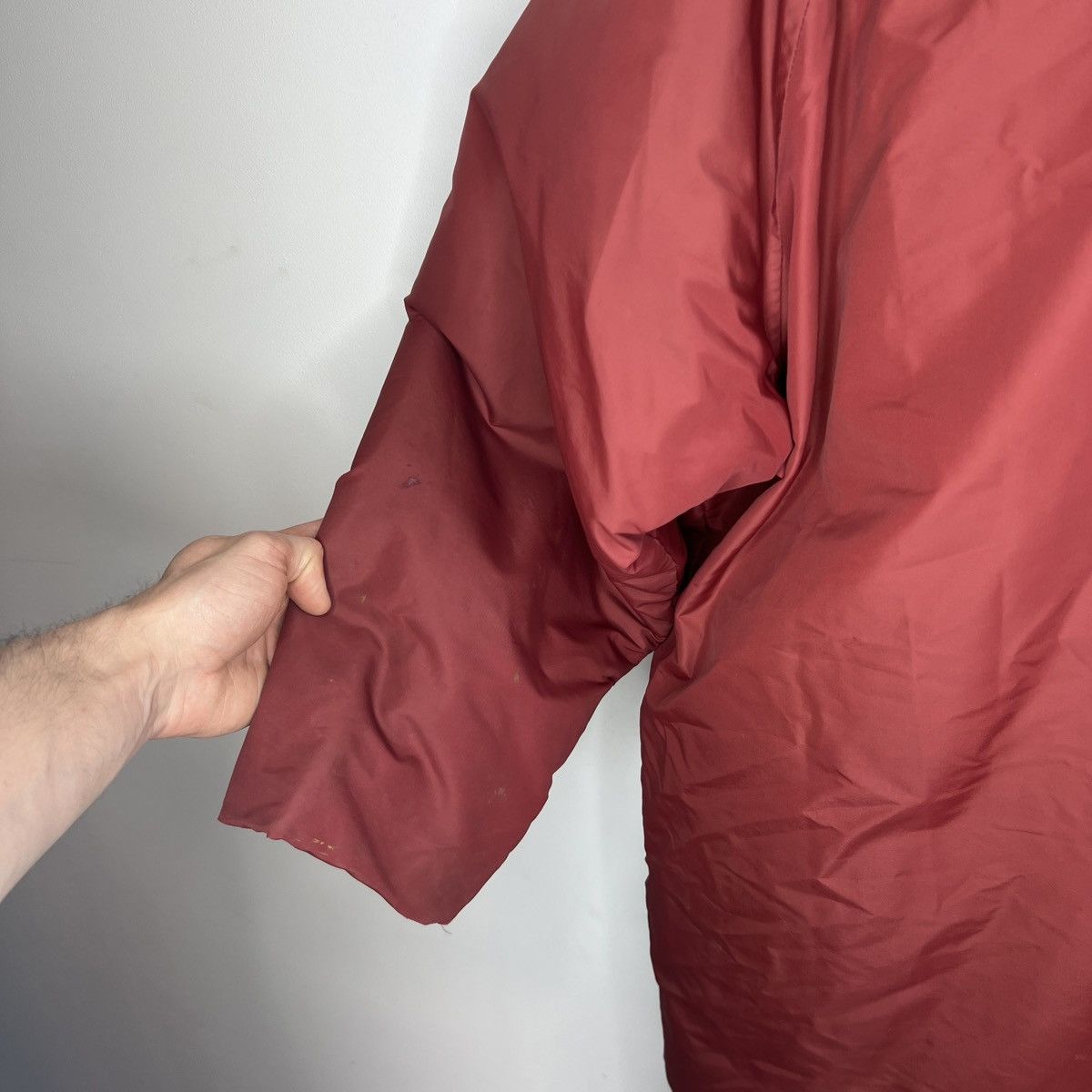 Moncler Vintage 90s Moncler Puffer Goose Down Jacket Red Nylon Size US XXL / EU 58 / 5 - 13 Thumbnail