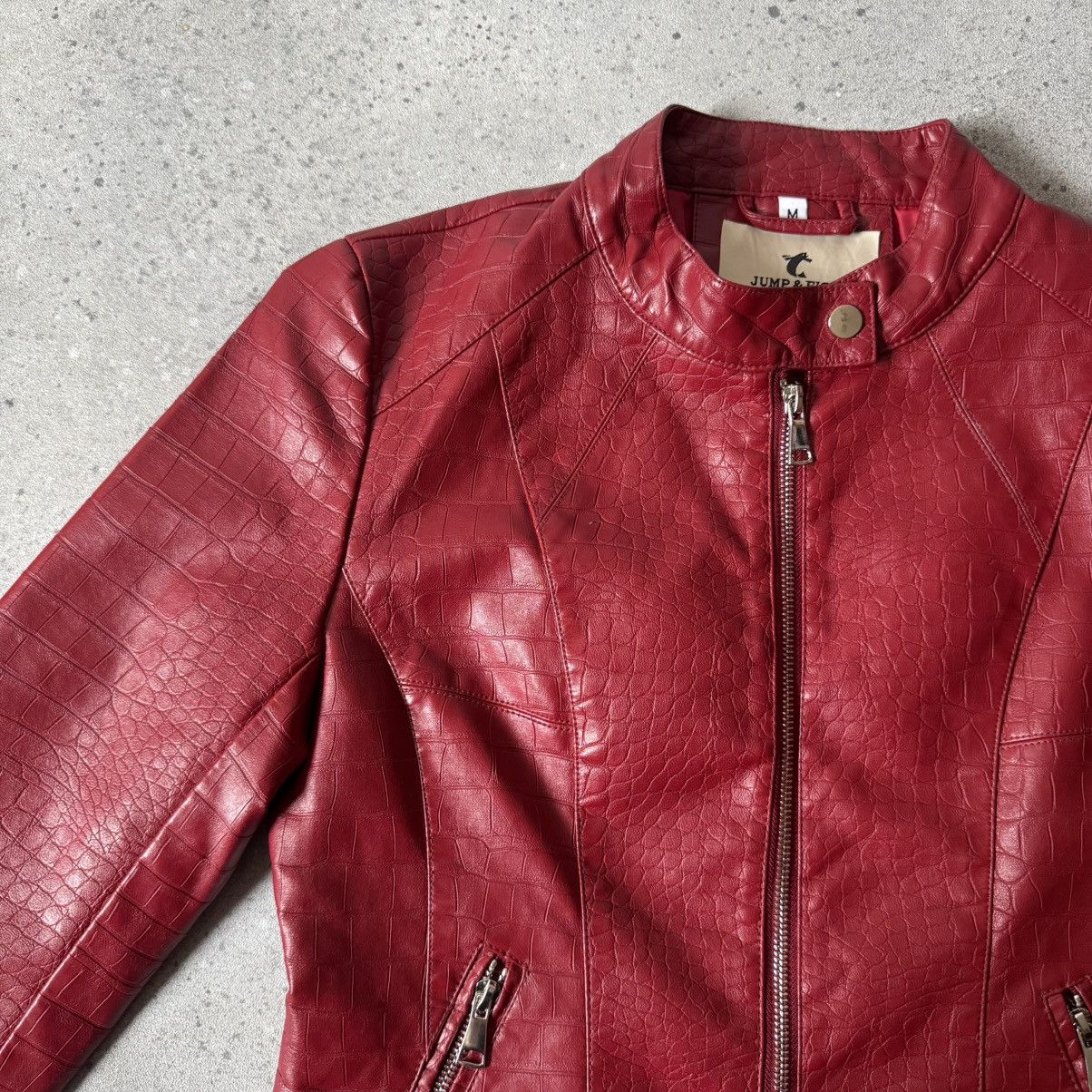Hysteric Glamour Amazing Vintage Y2K Red Snake Skin PVC Leather Jacket Size M / US 6-8 / IT 42-44 - 5 Thumbnail