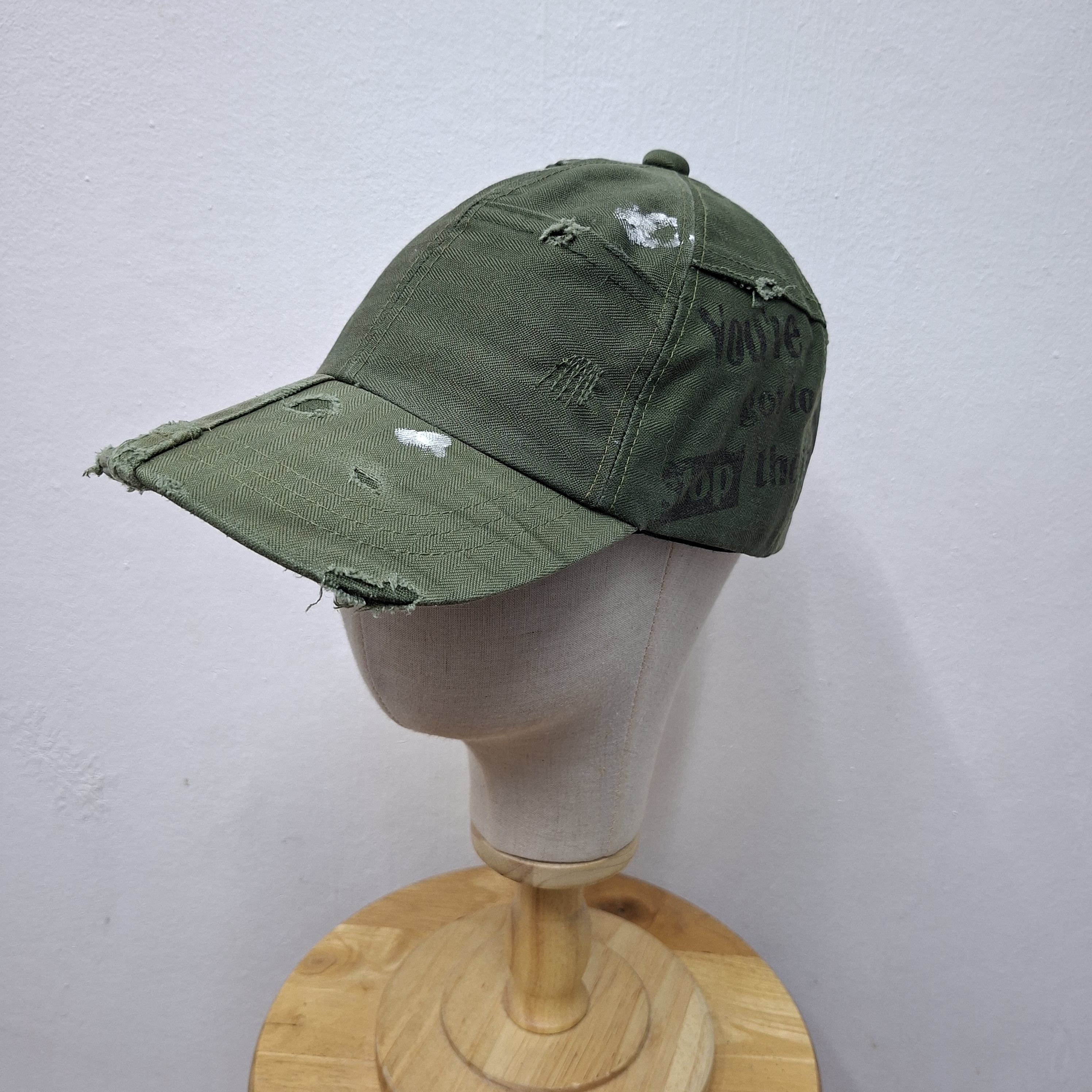 Japanese Brand 💥Japan military army style distressed cap Size ONE SIZE - 4 Thumbnail