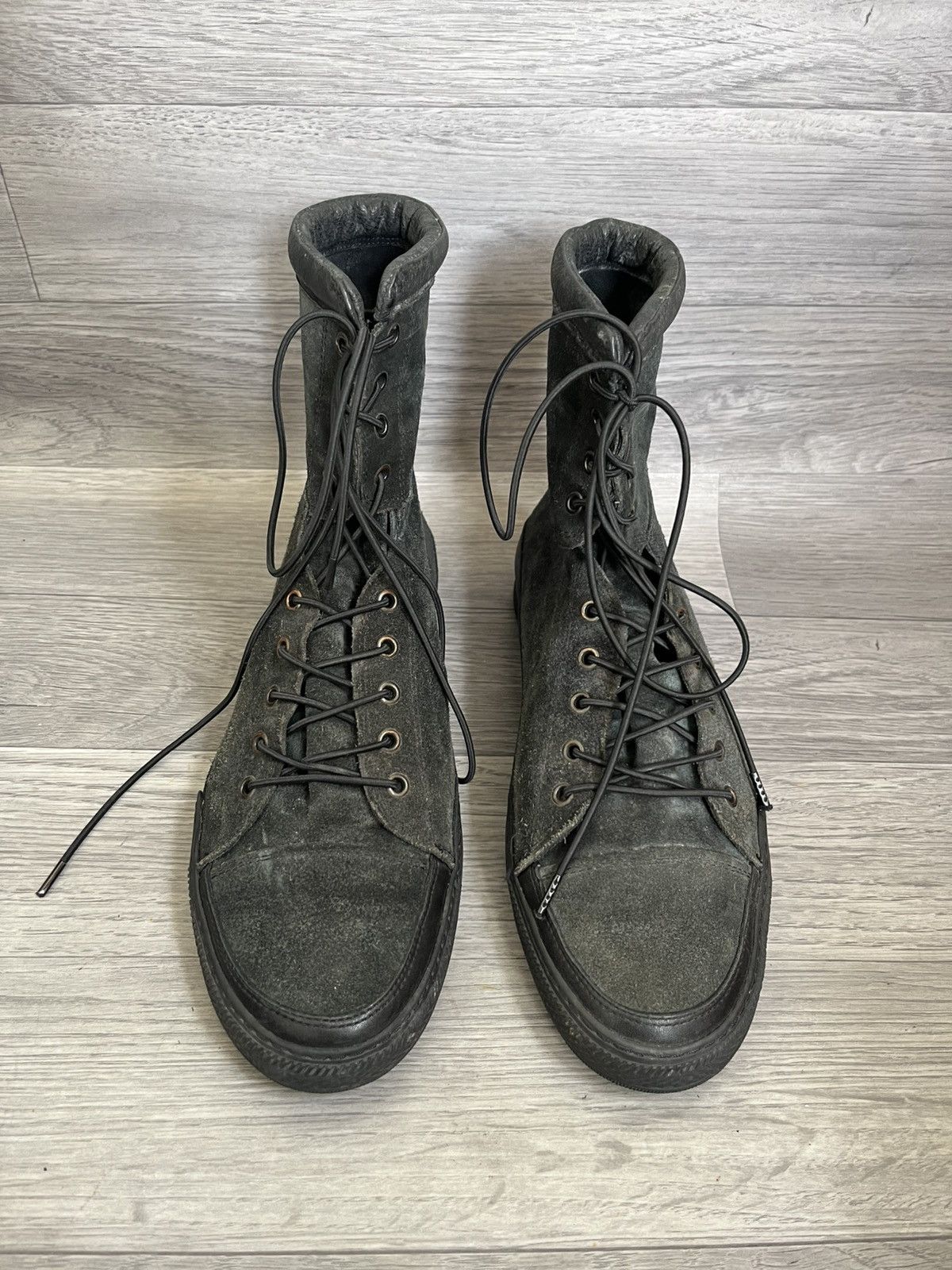 Marithe + Francois Girbaud Marithe + , 90s ann demeulemeester black suede boots sz42 Size US 9 / EU 42 - 2 Thumbnail