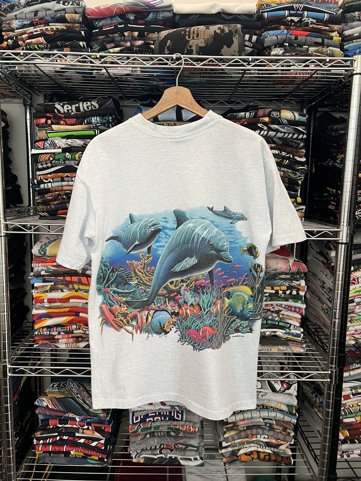 Habitat 1995 Nature Ocean Life Animal Single Stitch Florida Tee Size US L / EU 52-54 / 3 - 2 Thumbnail