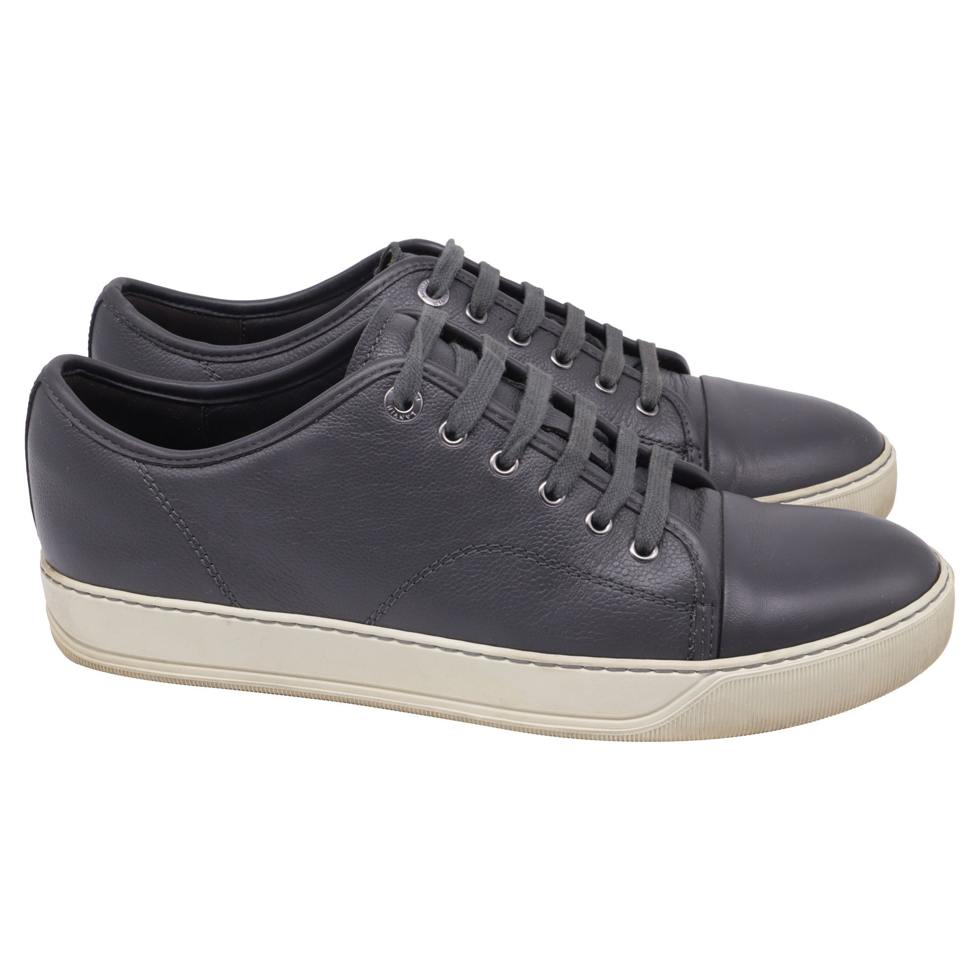 Lanvin Lanvin DBB1 Low-Top Sneakers in Grey Calfskin Leather Size US 7.5 / EU 40-41 - 1 Thumbnail