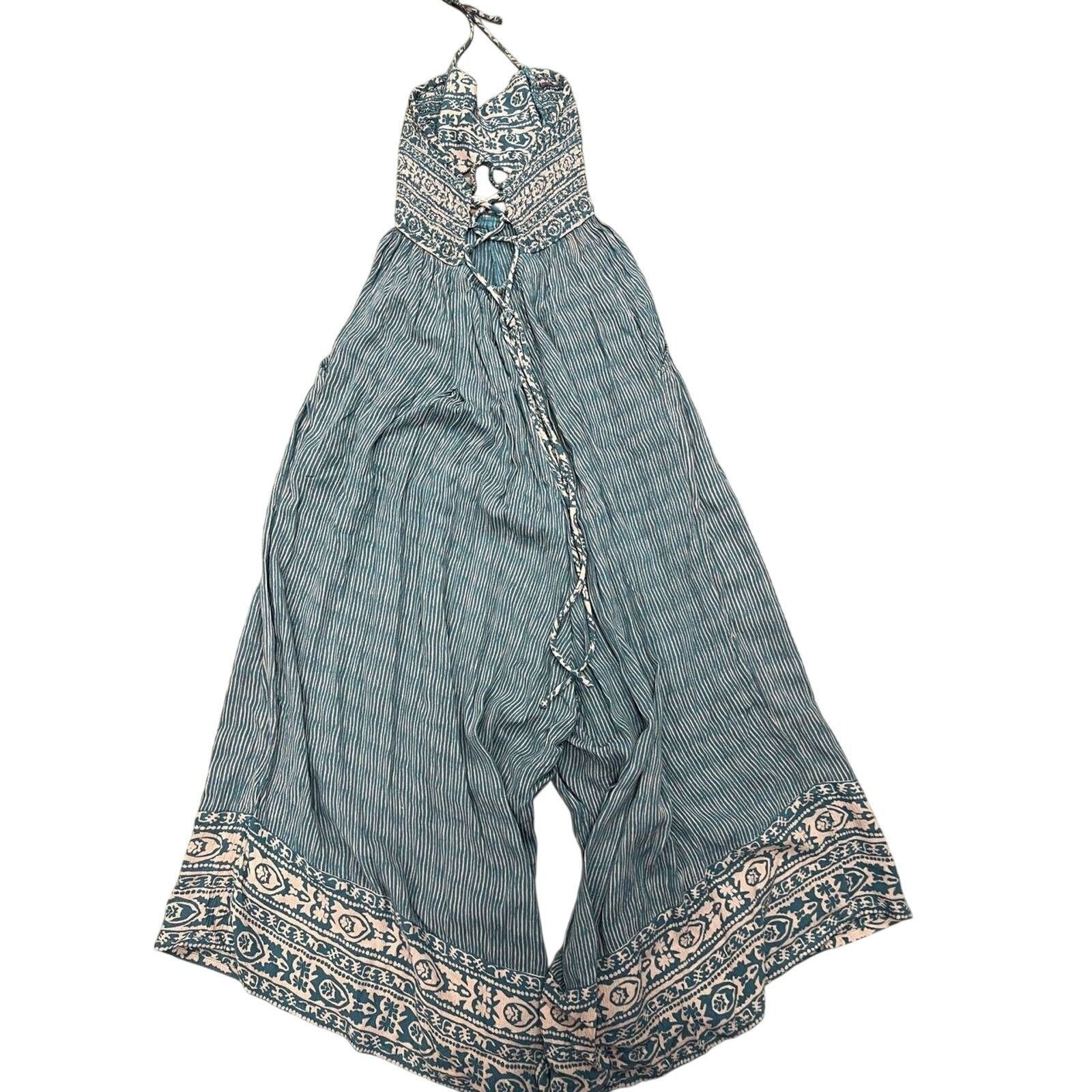 Free People Free PeopleJumpsuit Halter Top Cut Out Pet XS A001421 Size 24" / US 00 / IT 34 - 5 Thumbnail