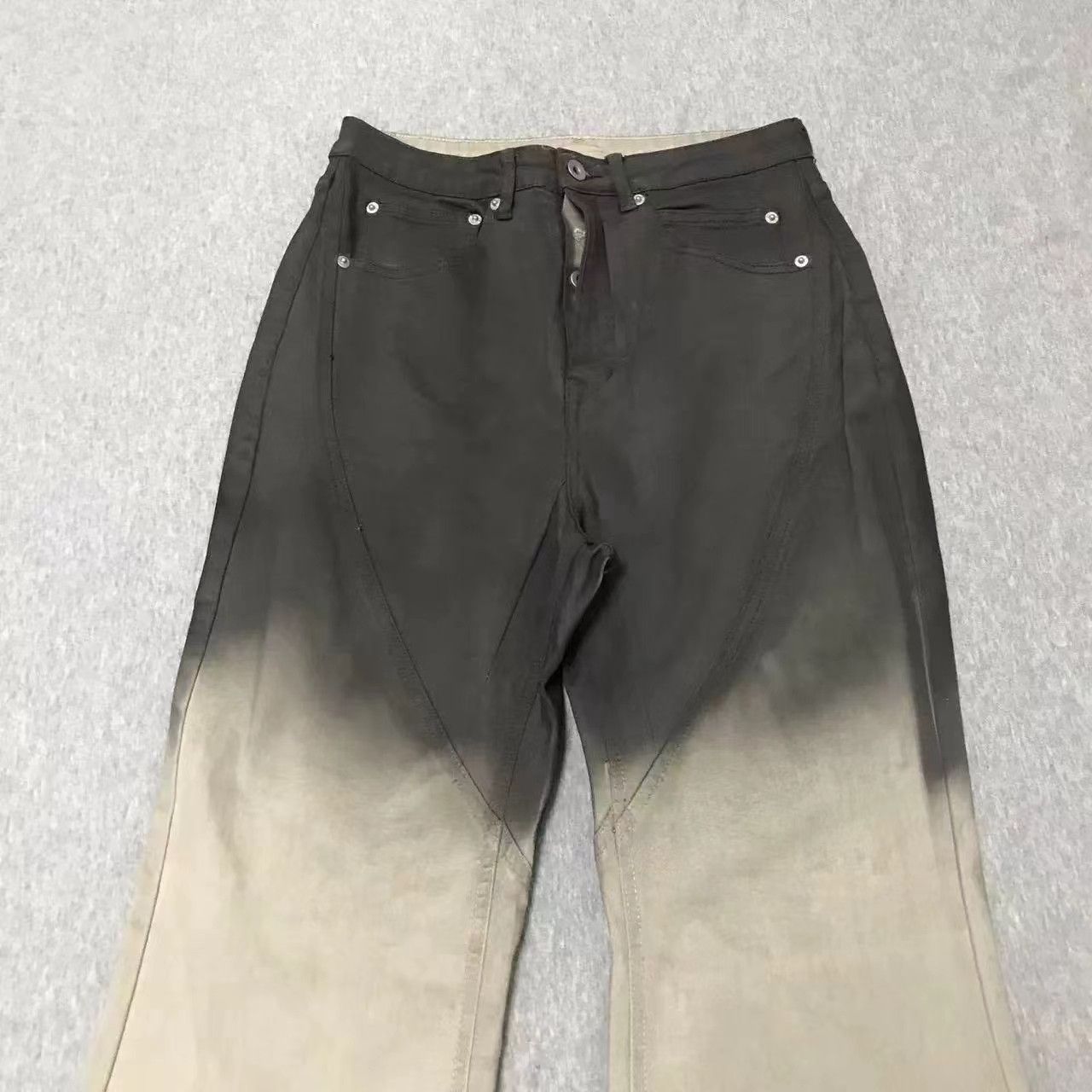 Japanese Brand vintage ombre wash micro-flare jeans Size US 34 / EU 50 - 4 Thumbnail