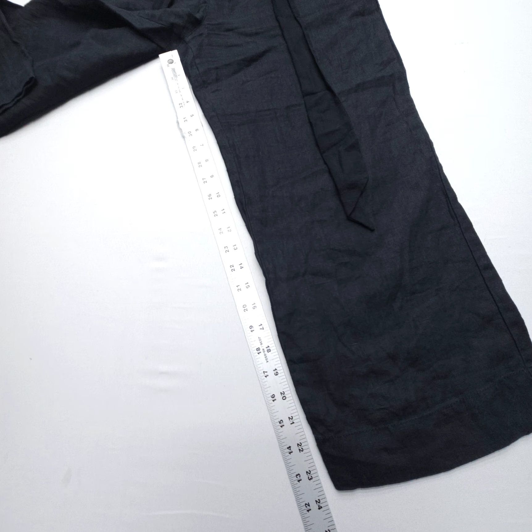 Sanctuary Sanctuary Pants Women 27 Black Linen Wide Leg High Rise Casual Size 27" / US 4 / IT 40 - 5 Thumbnail