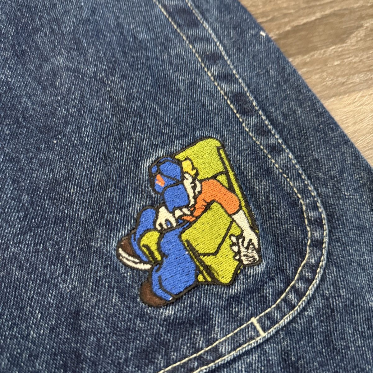 JNCO × Vintage Rare Vintage y2k JNCO Slacker baggy wide leg crazy jeans Size US 34 / EU 50 - 7 Thumbnail