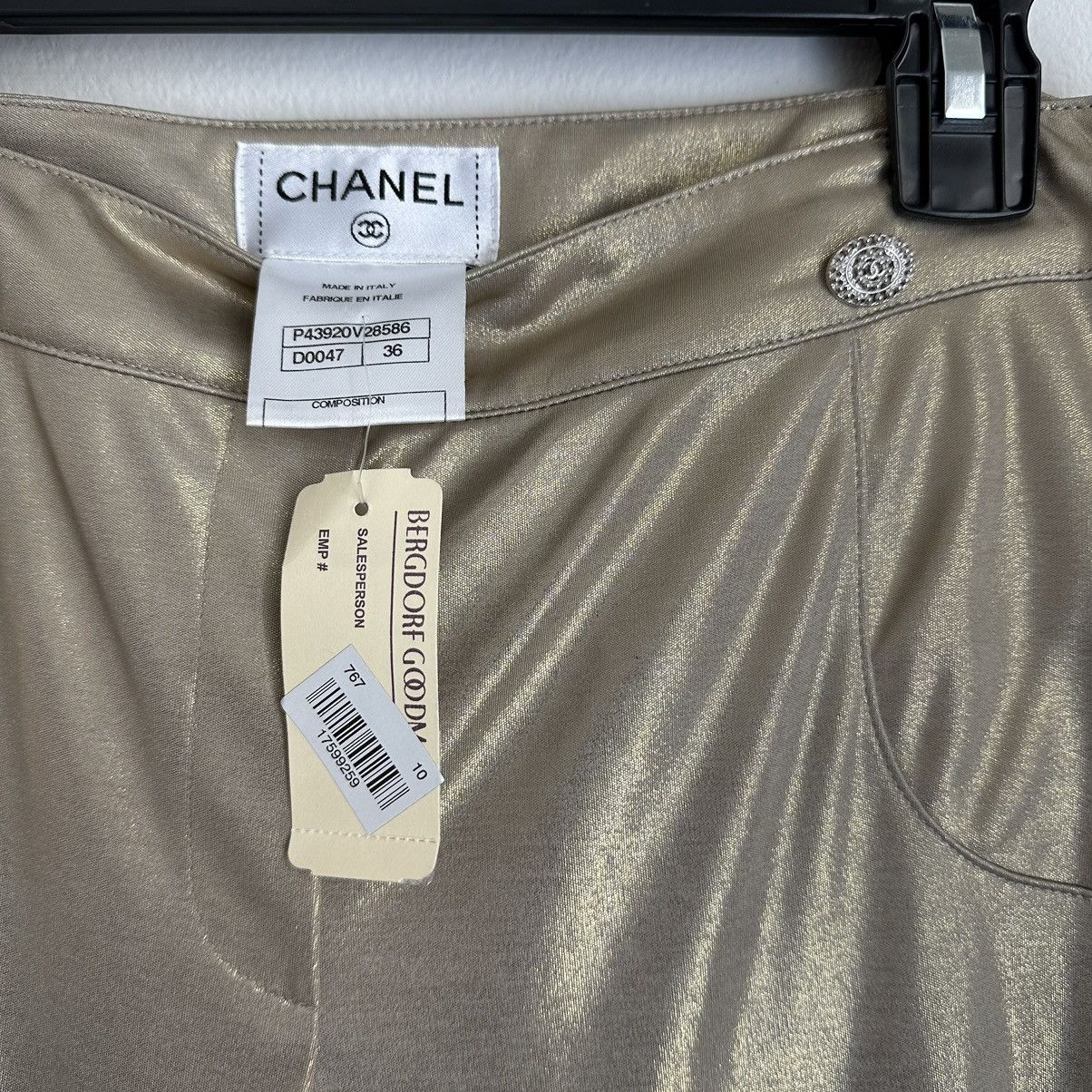 Chanel NWT Y2K Vintage Chanel Gold Pants Size 25" / US 0 / IT 36 - 2 Thumbnail