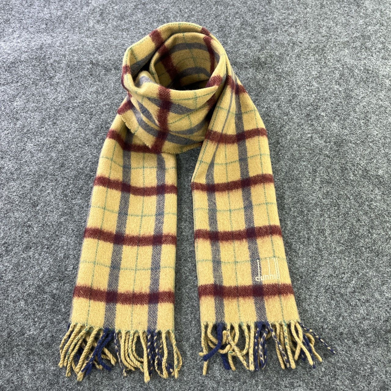 Alfred Dunhill × Vintage Dunhill Cashmere Scarf / Muffler / Neckwear T724 Size ONE SIZE - 1 Thumbnail