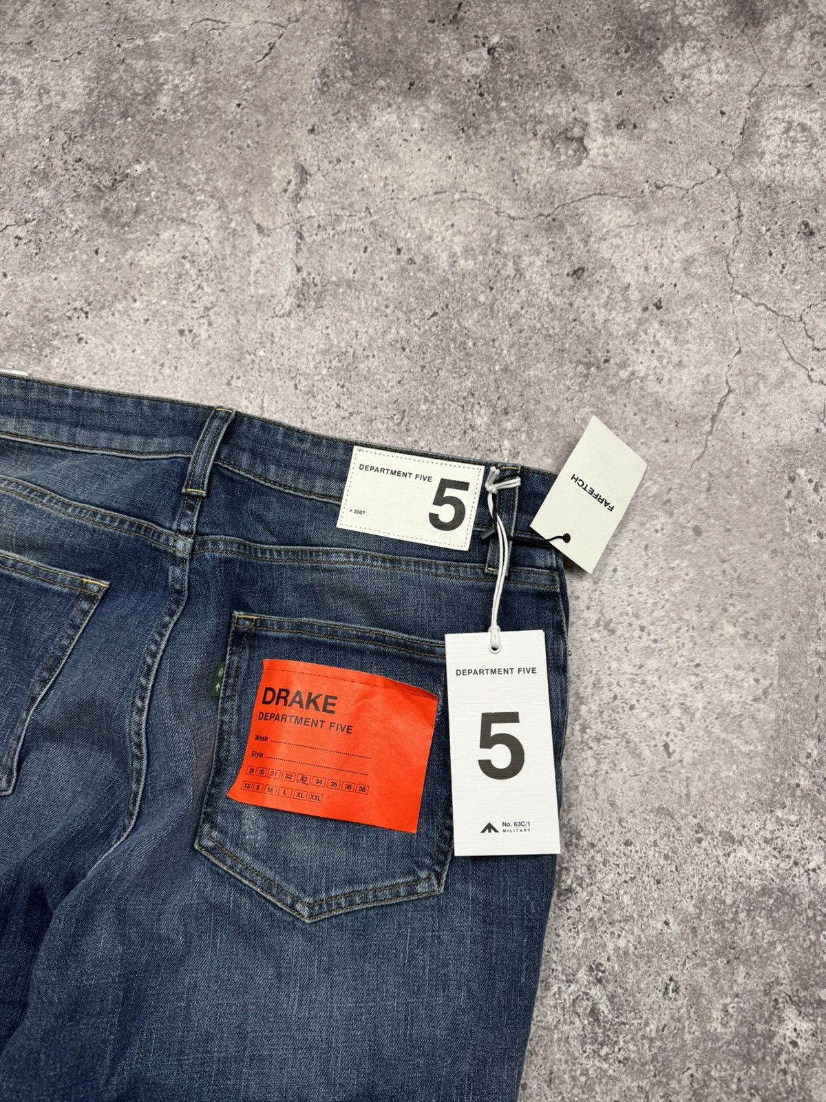 DEPARTMENT5 DEPARTMENT FIVE DRAKE DENIM DISTRESSED Y2K JEANS NEW❗️ Size US 33 - 9 Thumbnail