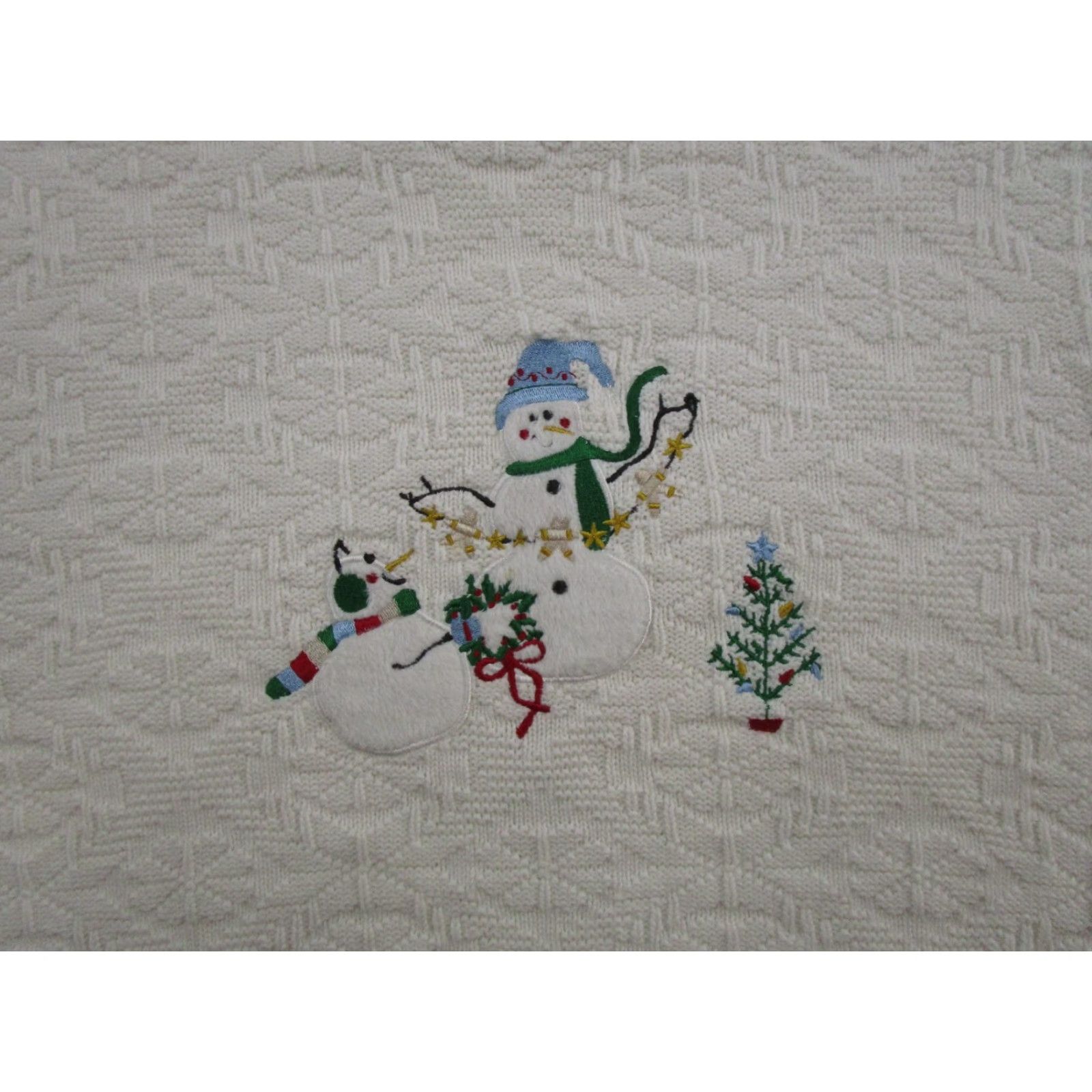 Vintage Cabela's Knit Embroidered Snowman Pullover Sweater Women L White Cotton Knit Winter Fall Pullover Mens Womens Girls Boys 90s Retro Theme Size L / US 10 / IT 46 - 3 Thumbnail