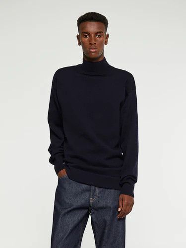 Maison Margiela o1y1124 Long Sleeves Turtleneck Sweater In Navy Size US S / EU 44-46 / 1 - 1 Thumbnail