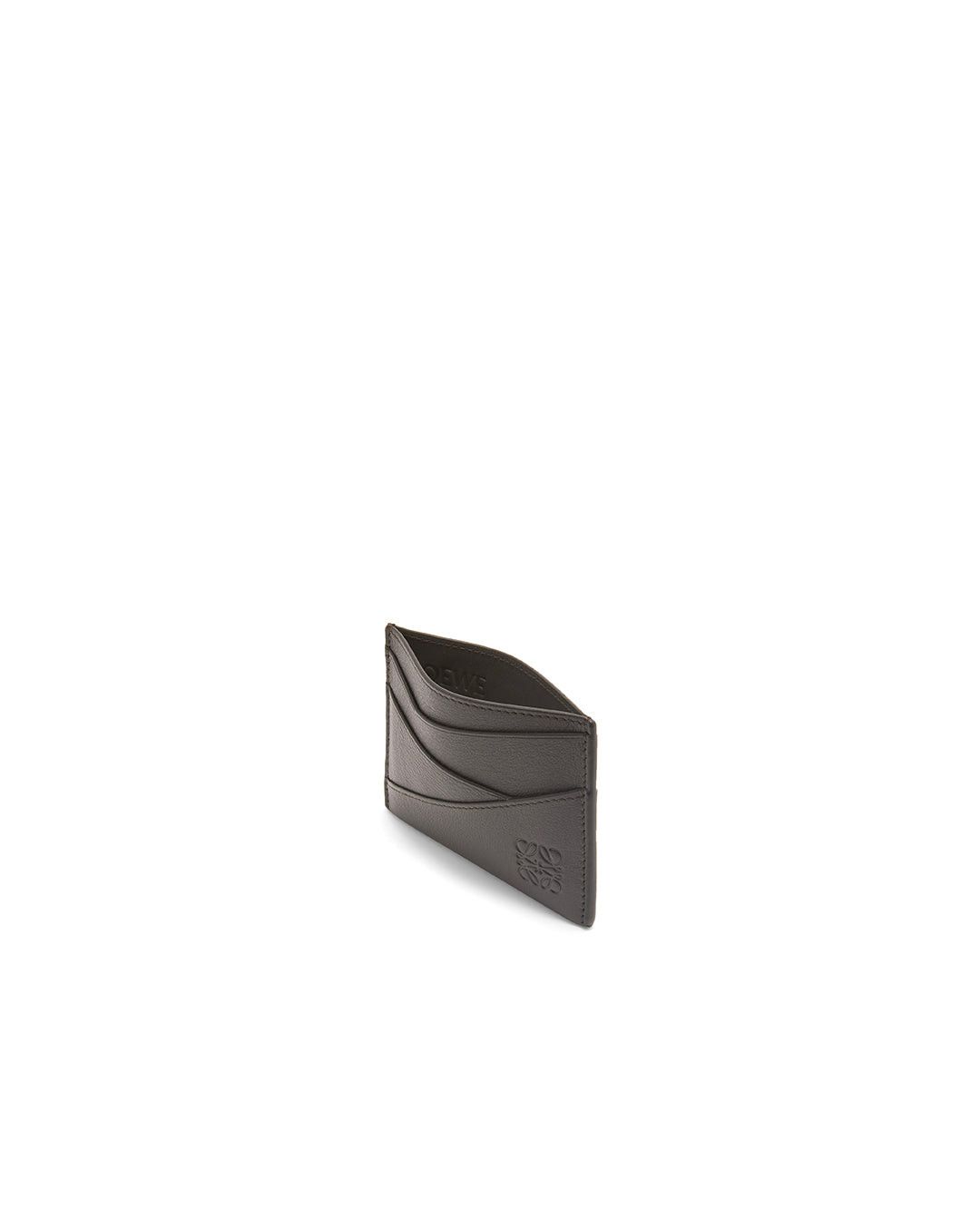 image of Loewe Simple Puzzle Leather Card Holder in Grey, Men's