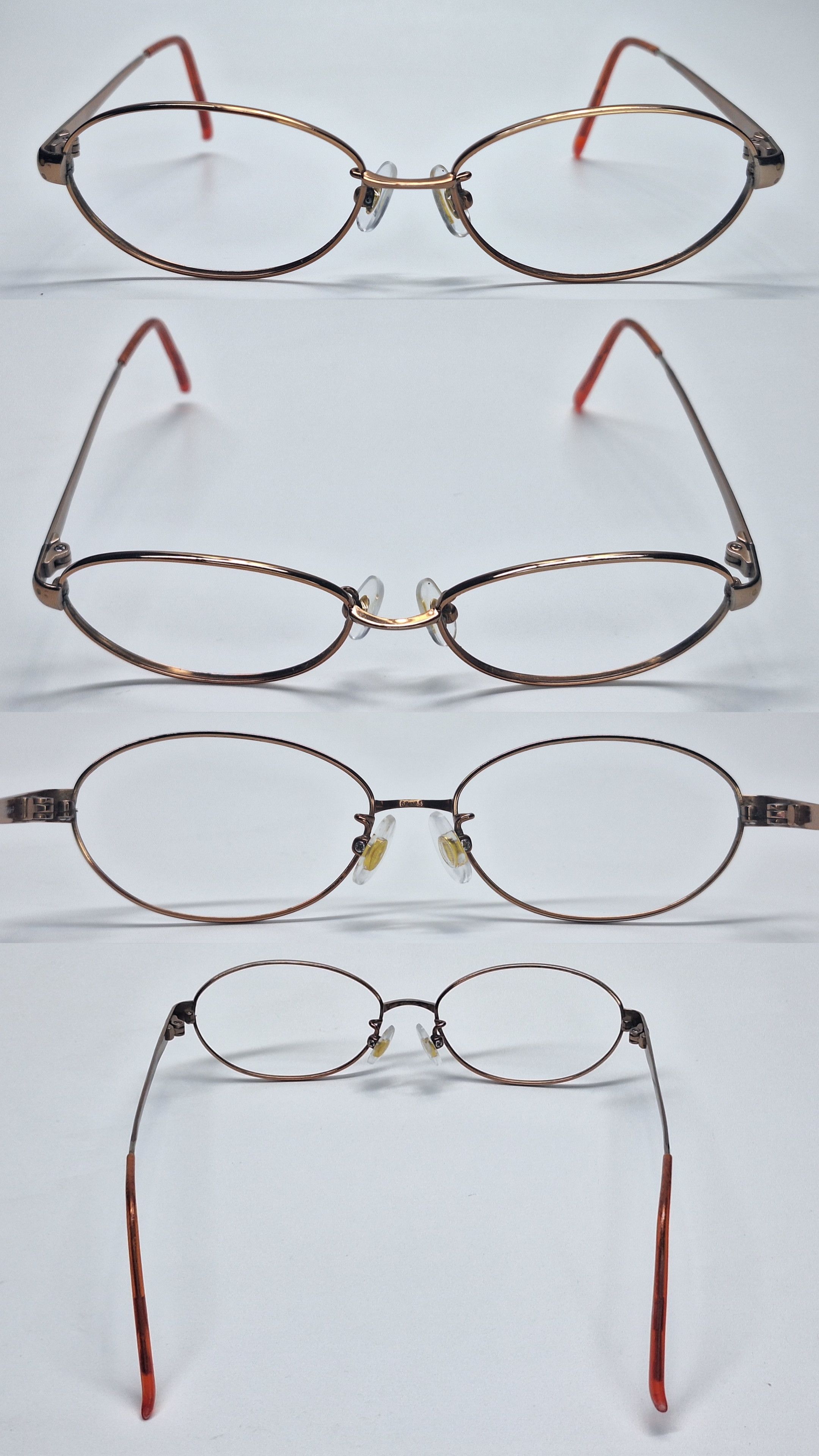 Other ELLE EL25916E TITAN-P Pure Titanium Gold Oval Eyeglass Frame Size ONE SIZE - 3 Thumbnail