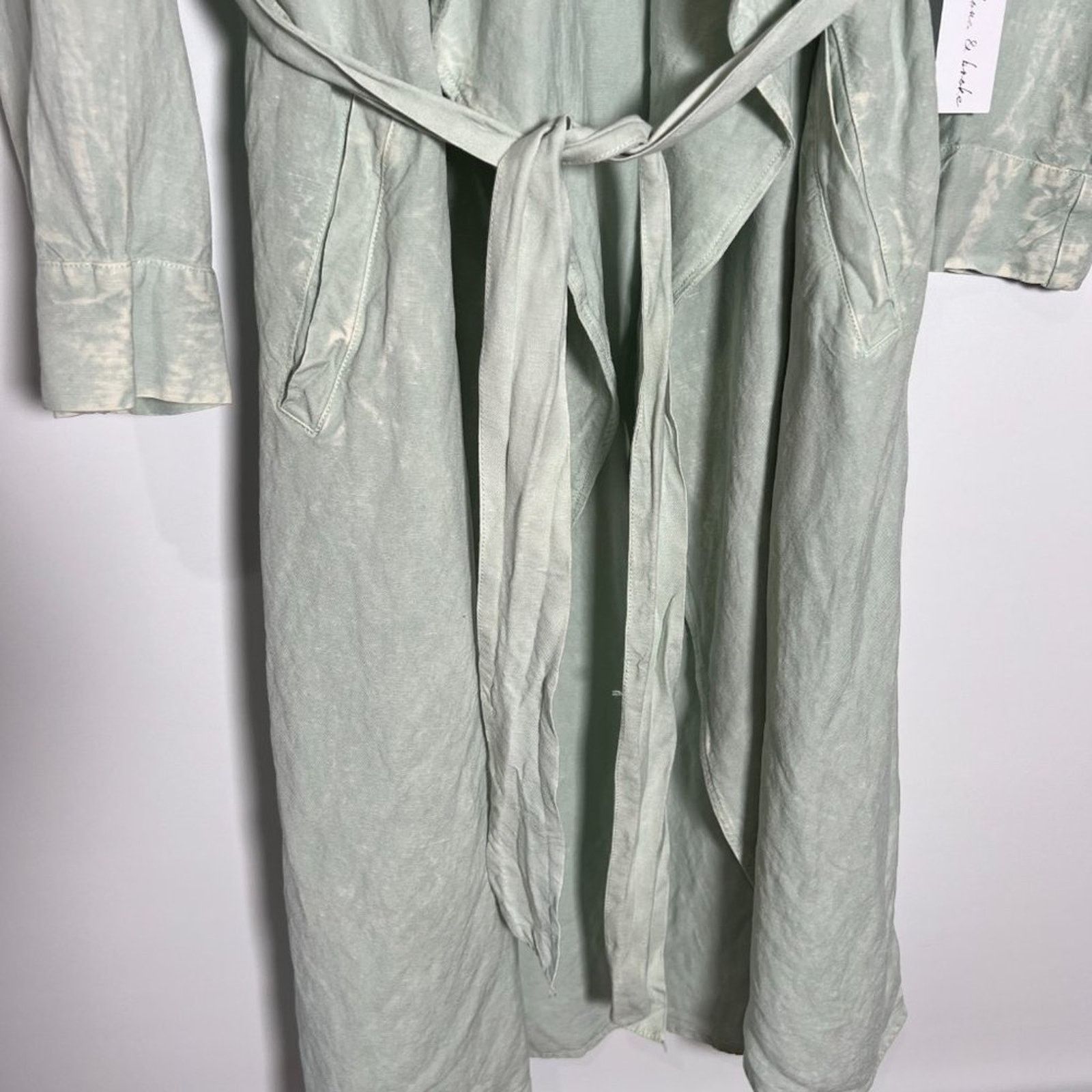 Other Young Fabulous & Broke Linen Duster Jacket Green Size M Size M / US 6-8 / IT 42-44 - 13 Thumbnail