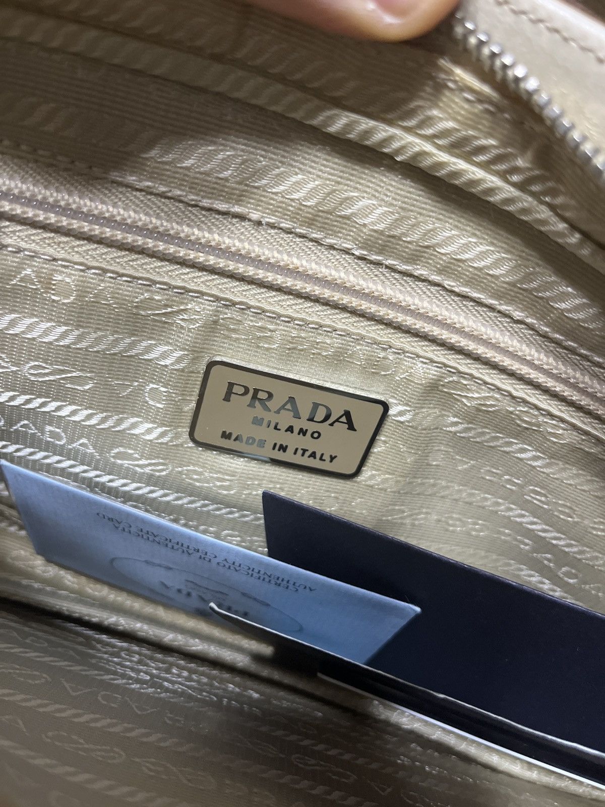 Prada Prada Vintage Beige Leather Shoulder Bag, Authenticity Cards Size ONE SIZE - 9 Thumbnail