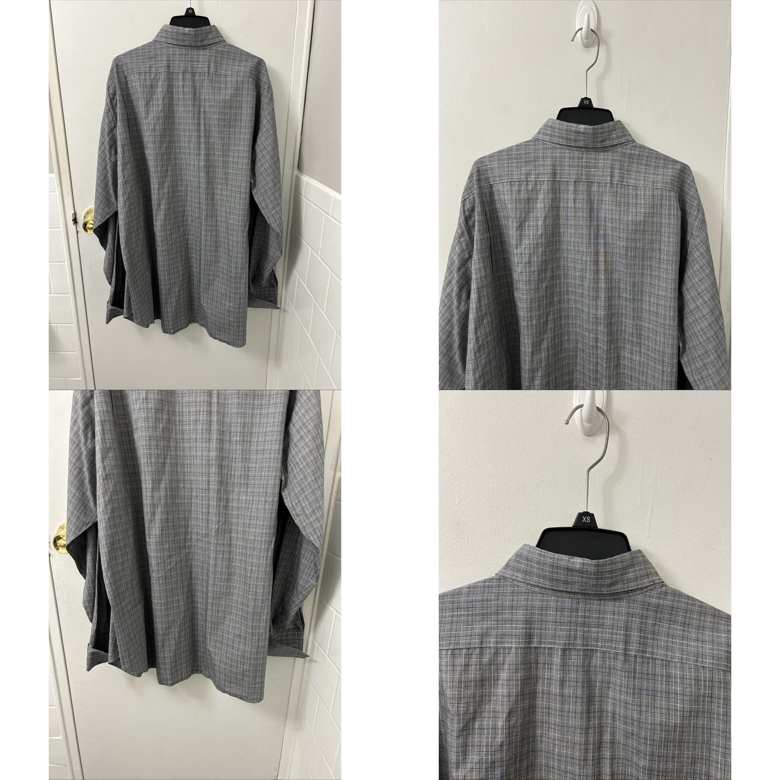 Polo Ralph Lauren VTG Polo Ralph Lauren Philip Dress Shirt Men Size 17 35 Gray Plaid Button Up L/S Size 46R - 8 Thumbnail