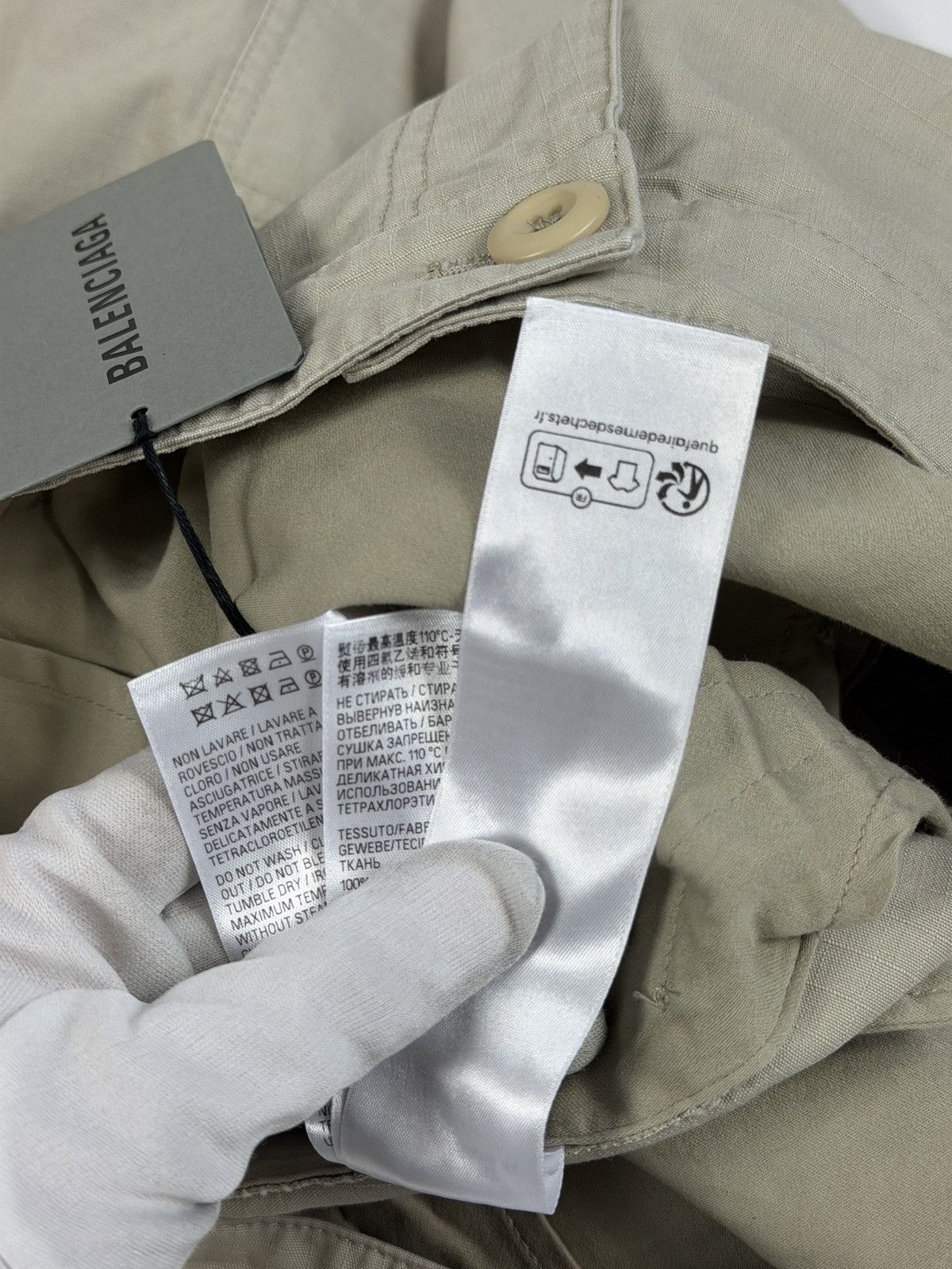 Balenciaga Balenciaga Flared Cargo Pants Beige Ripstop Size US 34 / EU 50 - 11 Thumbnail