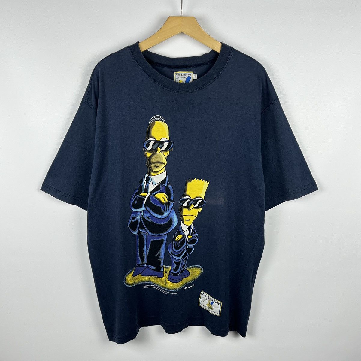 The Simpsons Vintage The Simpsons Men in Black y2k cartoon tee 1998 Size US L / EU 52-54 / 3 - 1 Thumbnail