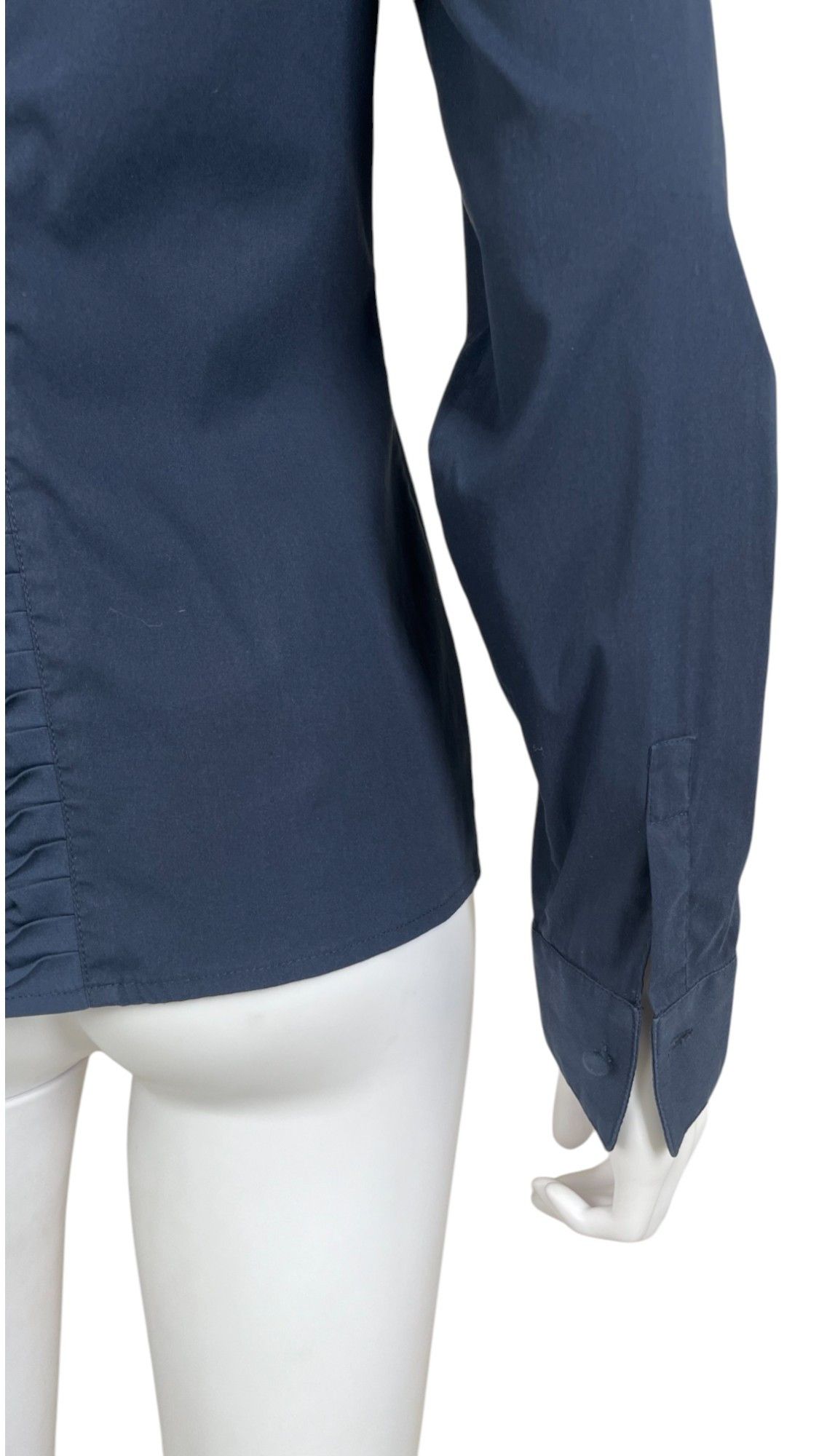 Versace by Donatella Blue Ruffle Shirt Size M / US 6-8 / IT 42-44 - 9 Thumbnail