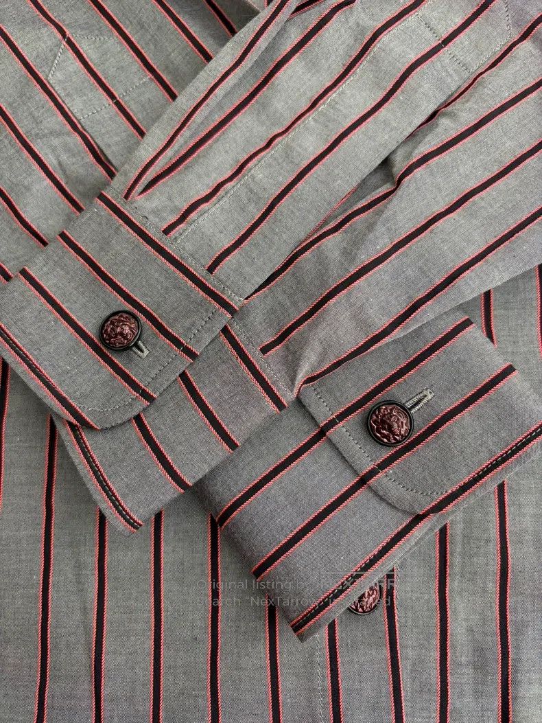 Chanel Chanel Velvet collar striped shirt Size S / US 4 / IT 40 - 4 Thumbnail