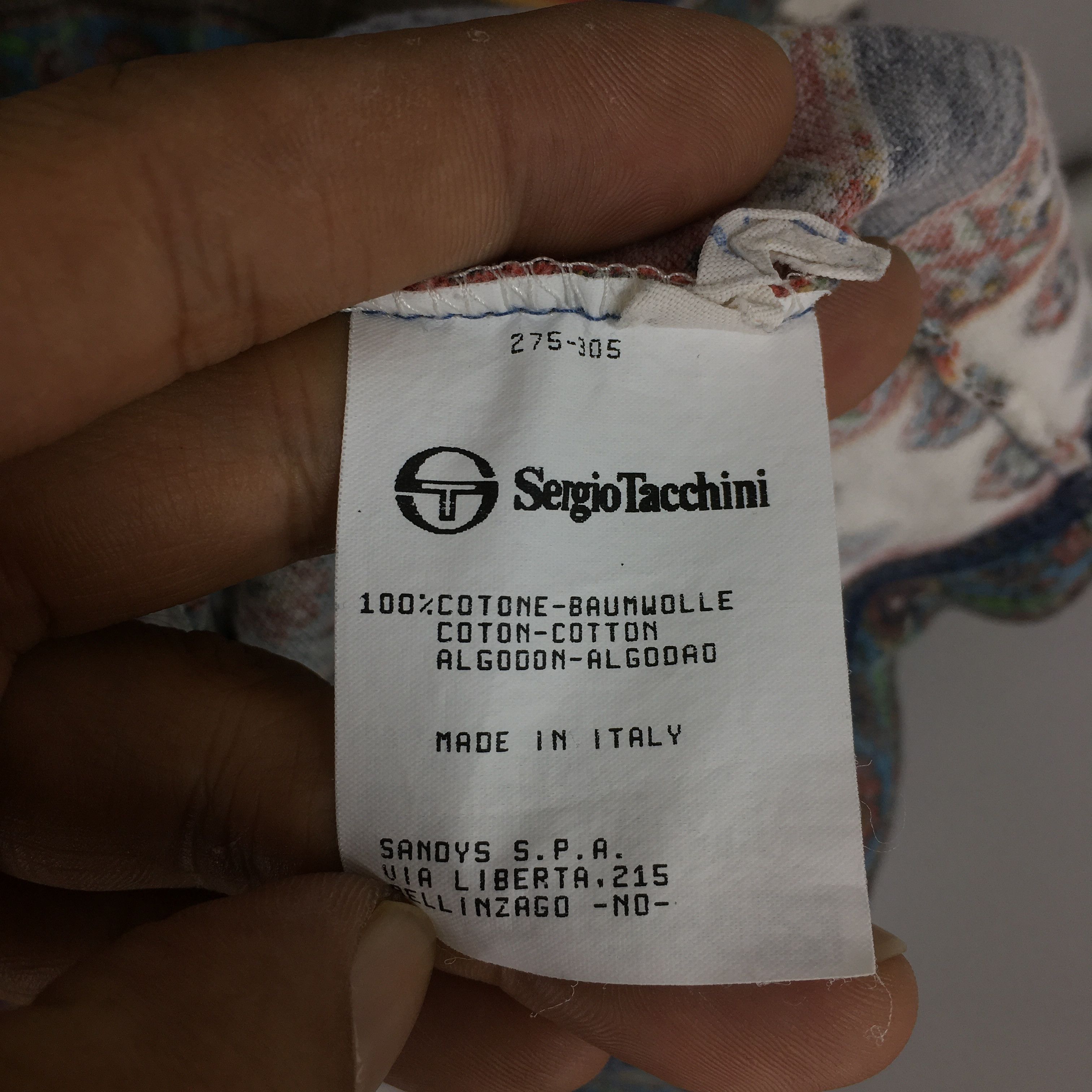 Sergio Tacchini Vintage 90s Sergio Tacchini Paisley Striped Polo Shirt L Size US L / EU 52-54 / 3 - 6 Thumbnail
