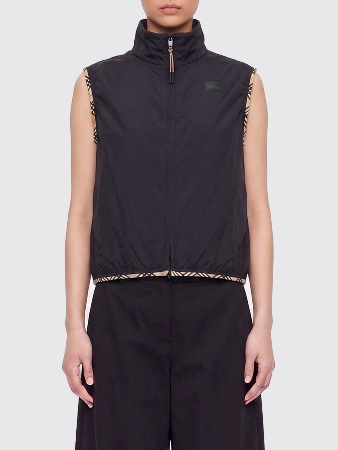 Burberry Burberry Waistcoat Woman Black Size S / US 4 / IT 40 - 1 Thumbnail