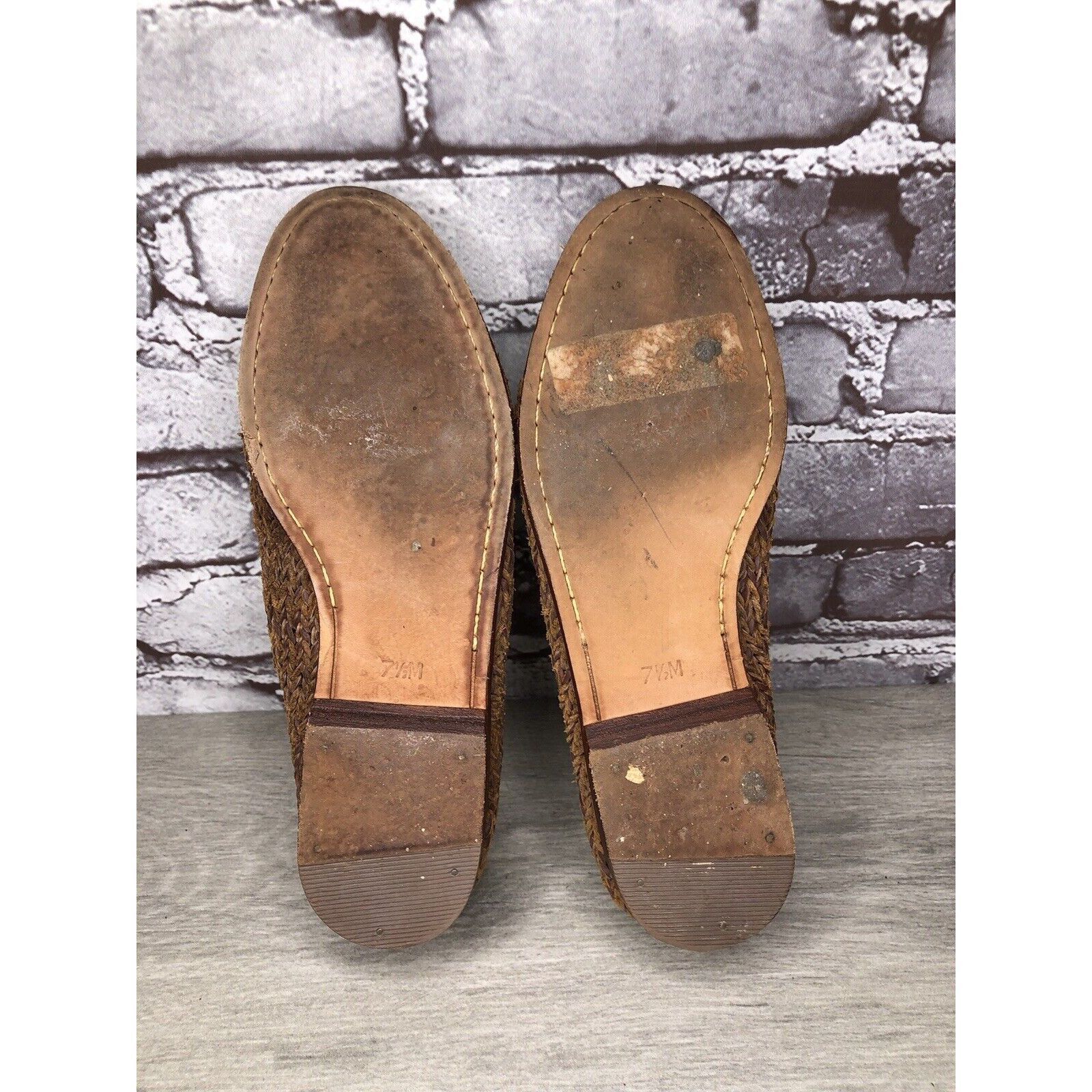 Cole Haan Cole Haan Resort Brown Leather Woven Basket Weave Woven Lace Size US 7.5 / IT 37.5 - 7 Thumbnail