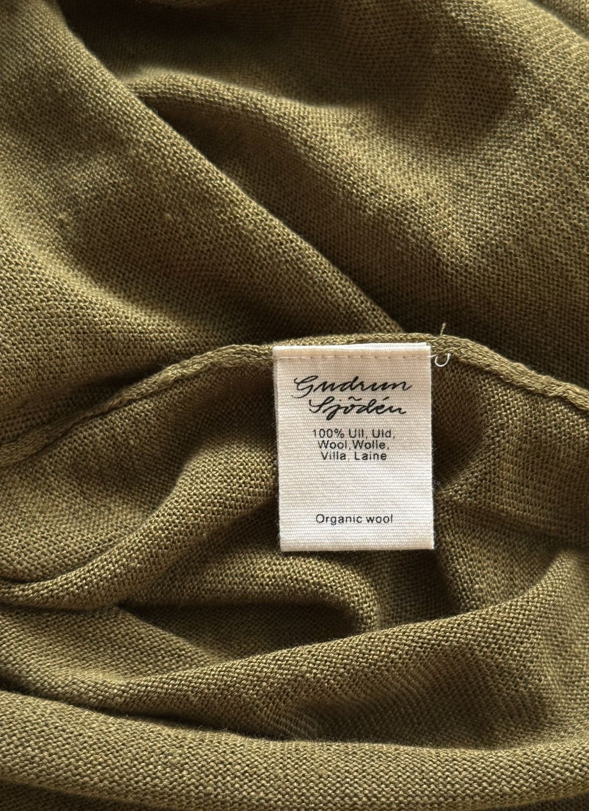 Gudrun Sjoden Gudrun Sjoden 100% wool avant garde khaki tunic sweater Size S / US 4 / IT 40 - 6 Thumbnail