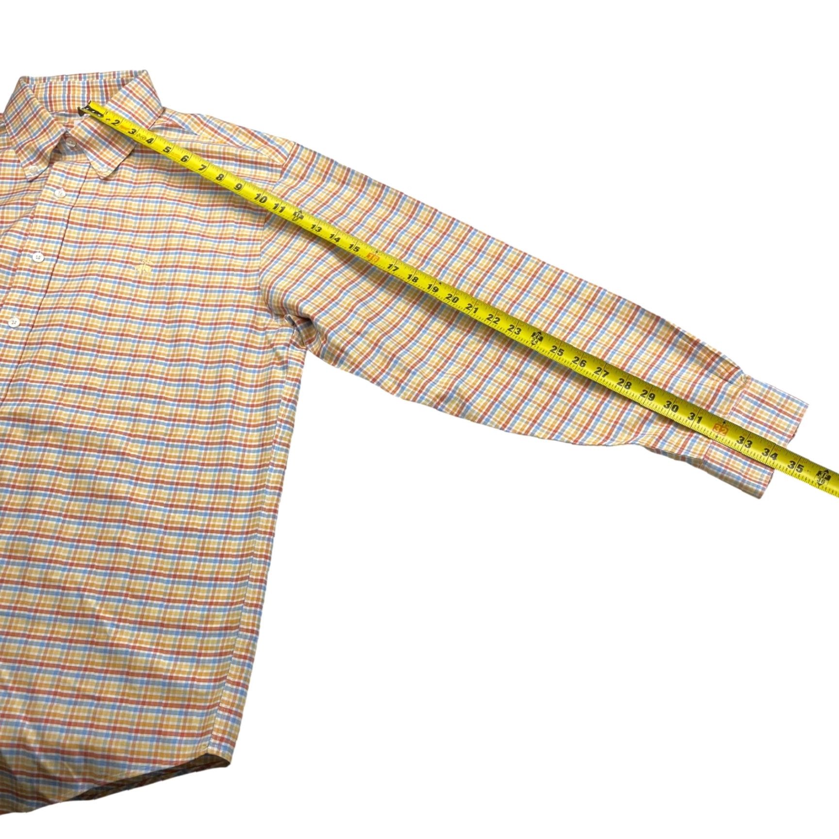 Brooks Brothers Brooks Brothers Shirt Button-Up Long Sleeve Non-Iron Yellow Plaid Button-Front Large Mens Size US L / EU 52-54 / 3 - 5 Thumbnail