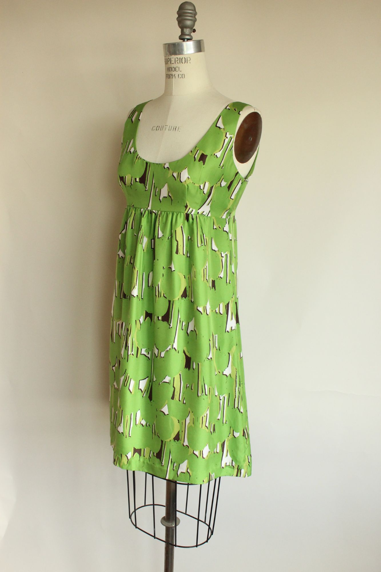 Michael Kors Michael Kors Mini Dress, Silk Empire Waist, Size 6P, Green B Size M / US 6-8 / IT 42-44 - 7 Thumbnail