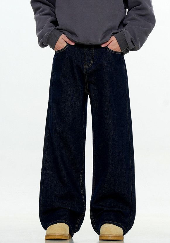 Jean American men's retro simple loose casual jeans Size US 32 / EU 48 - 1 Thumbnail